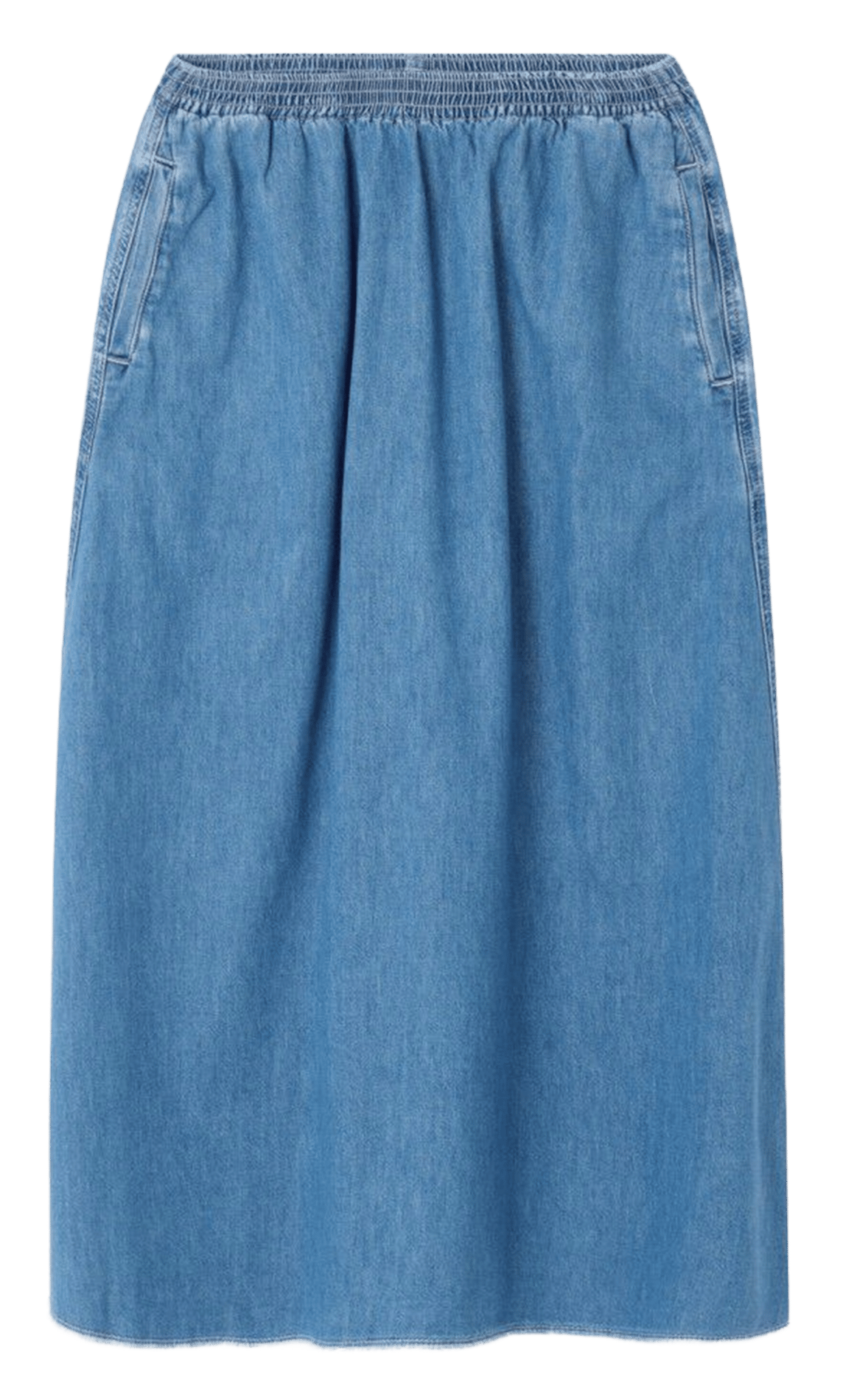 Jupe midi en coton izeway AMERICAN VINTAGE Bleu