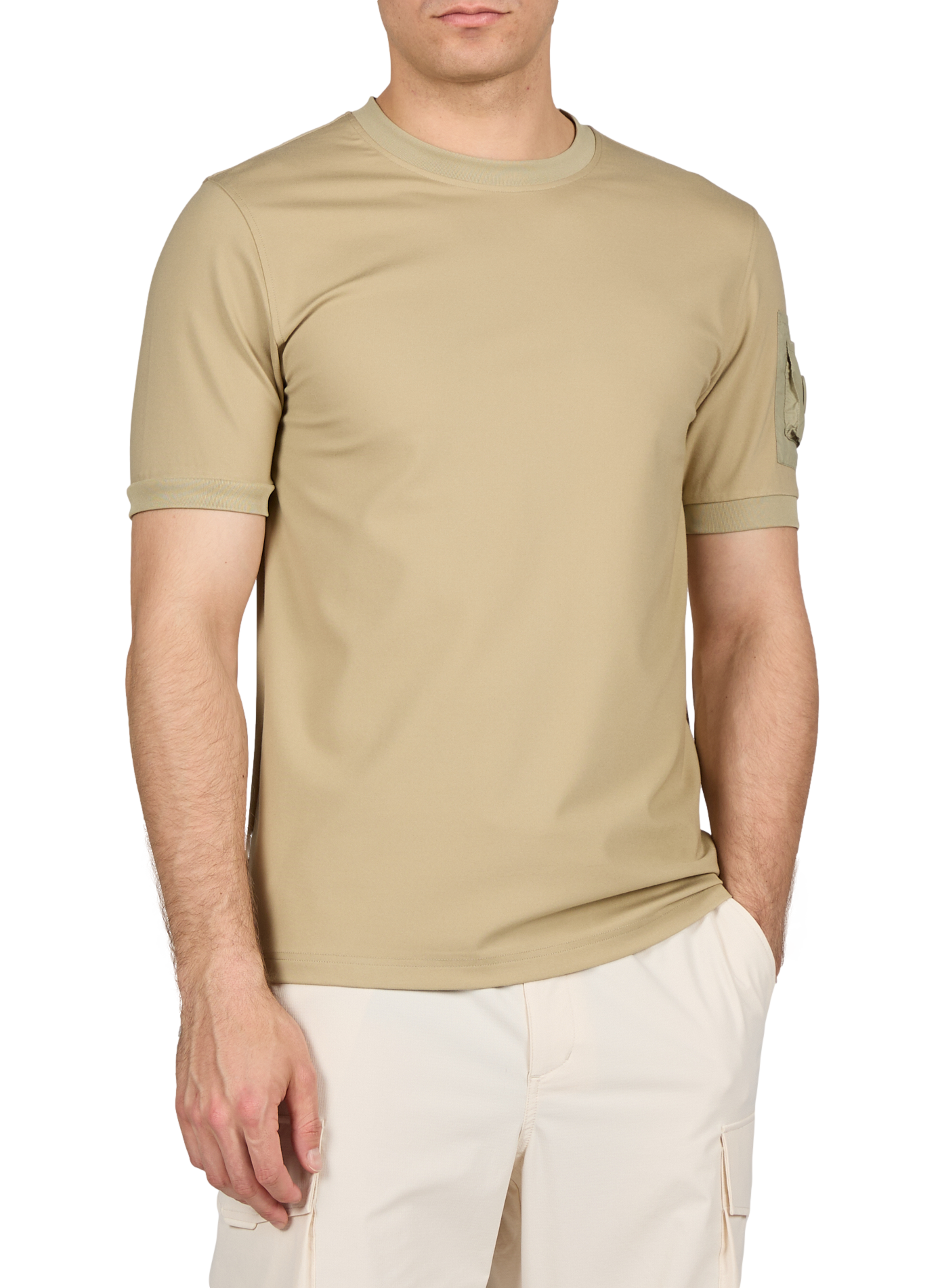 Straight round neck T-shirt GERTRUDE ET GASTON Beige