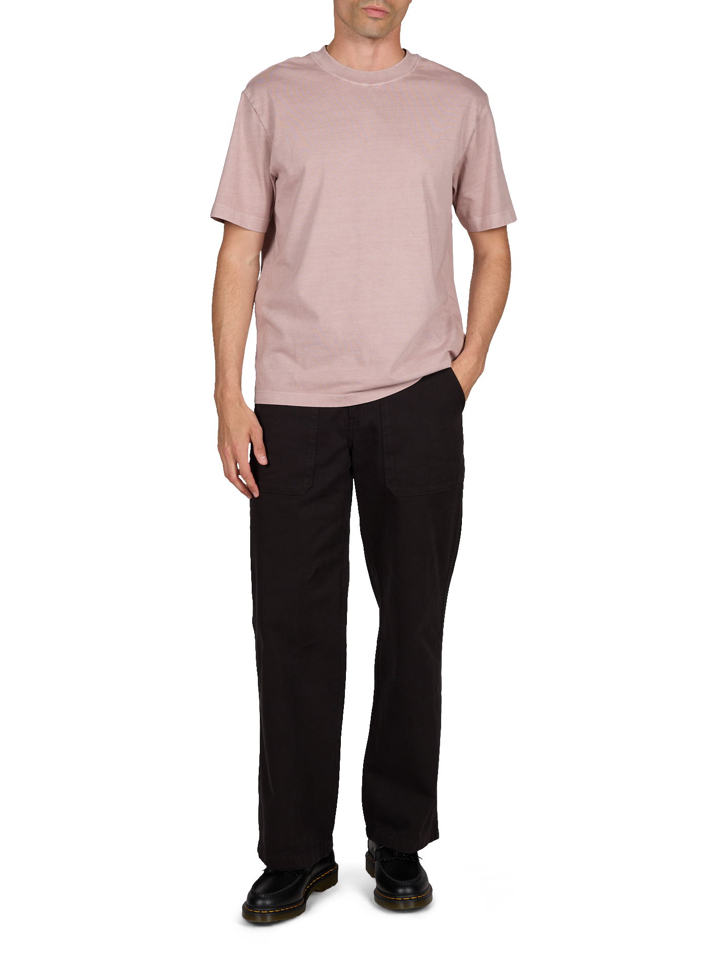 T-shirt droit manches courtes en coton MINIMUM Rose