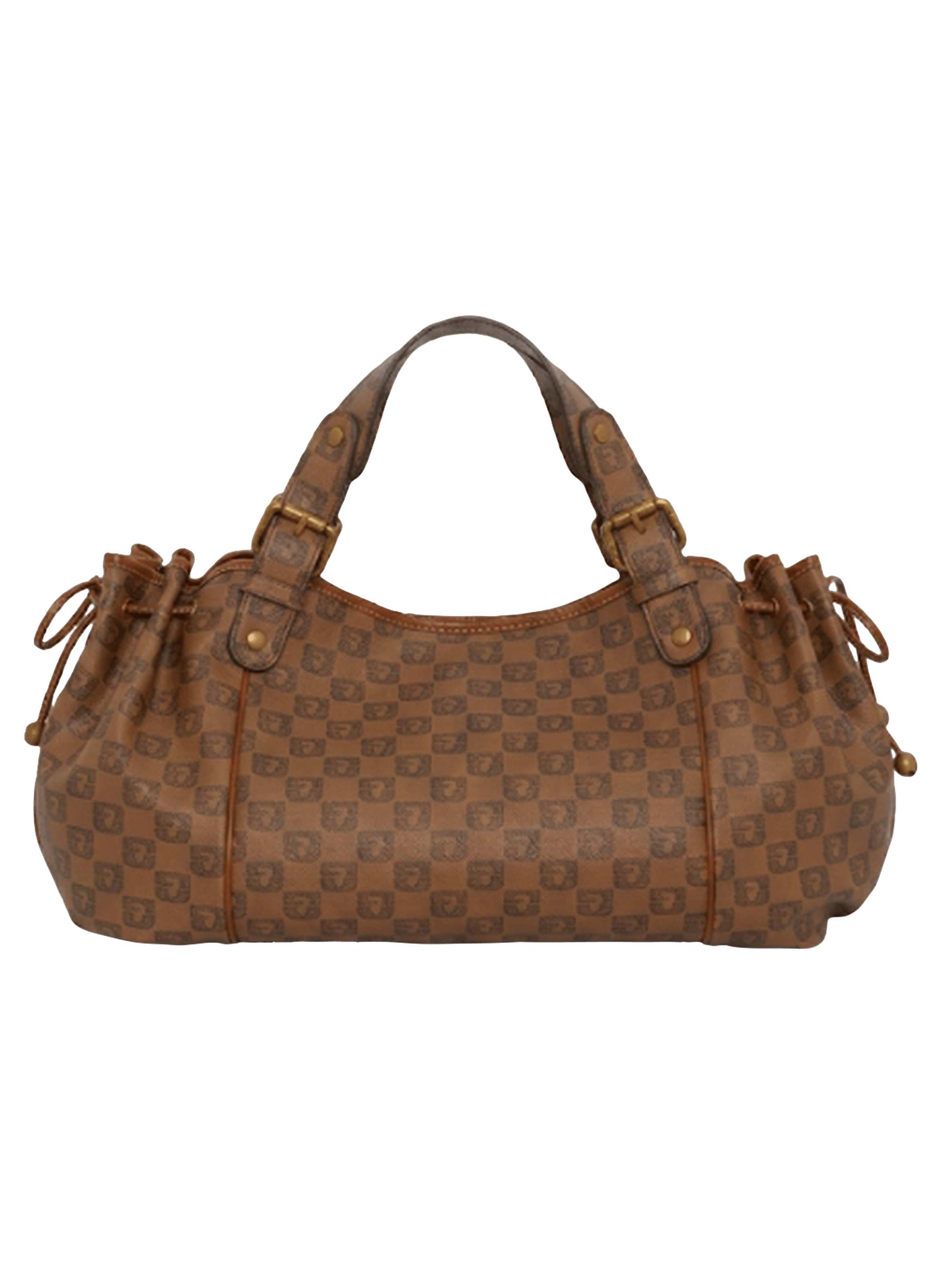 Sac à mainen toile enduite monogrammée et cuir - 24h GERARD DAREL Marron