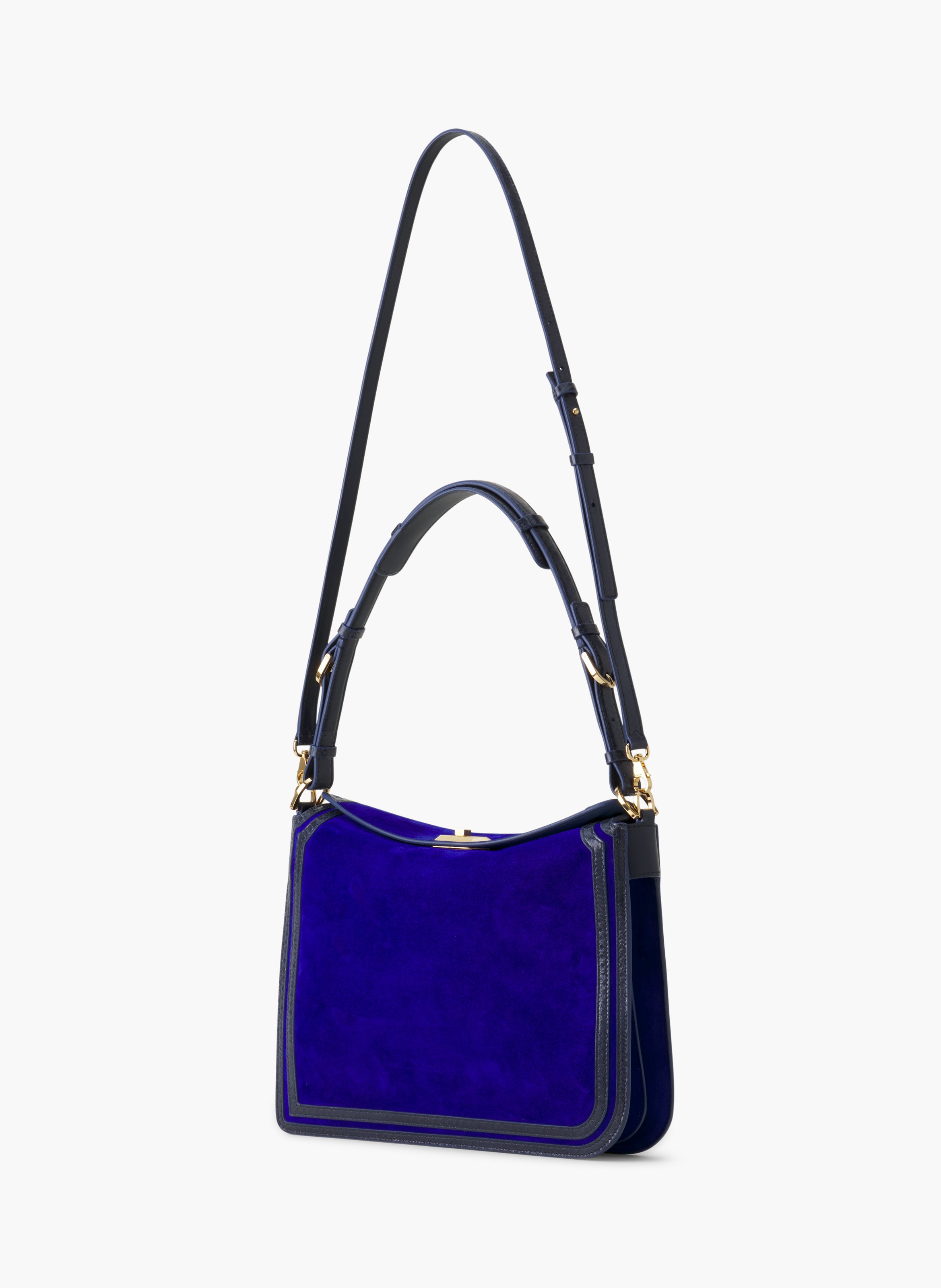 Sac compagnon en daim LANVIN Bleu