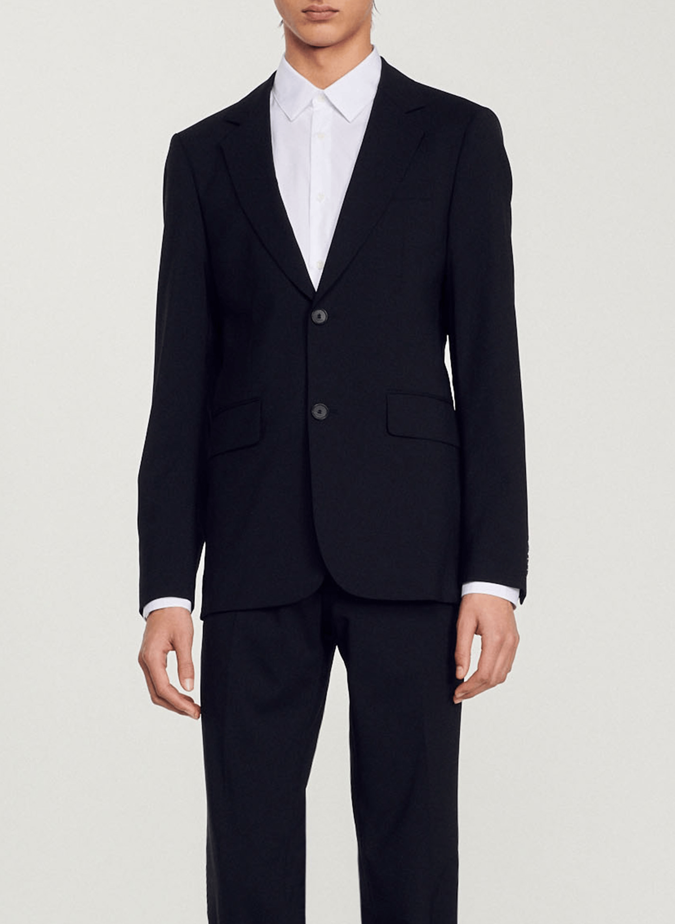 Veste de tailleur en laine mélangée SANDRO Noir