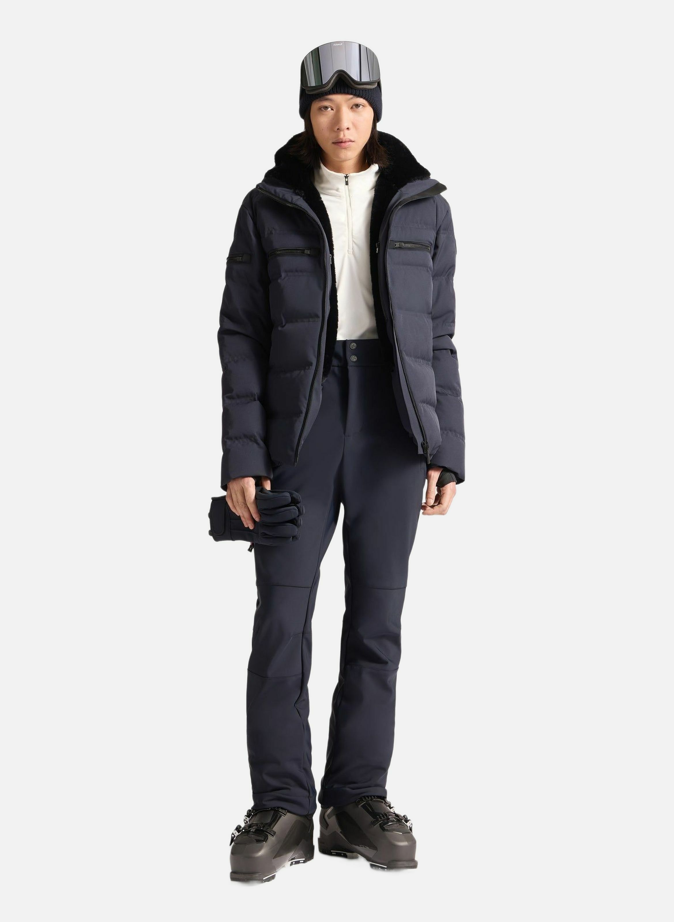 Veste de ski berlioz col montant coupe regular FUSALP Bleu