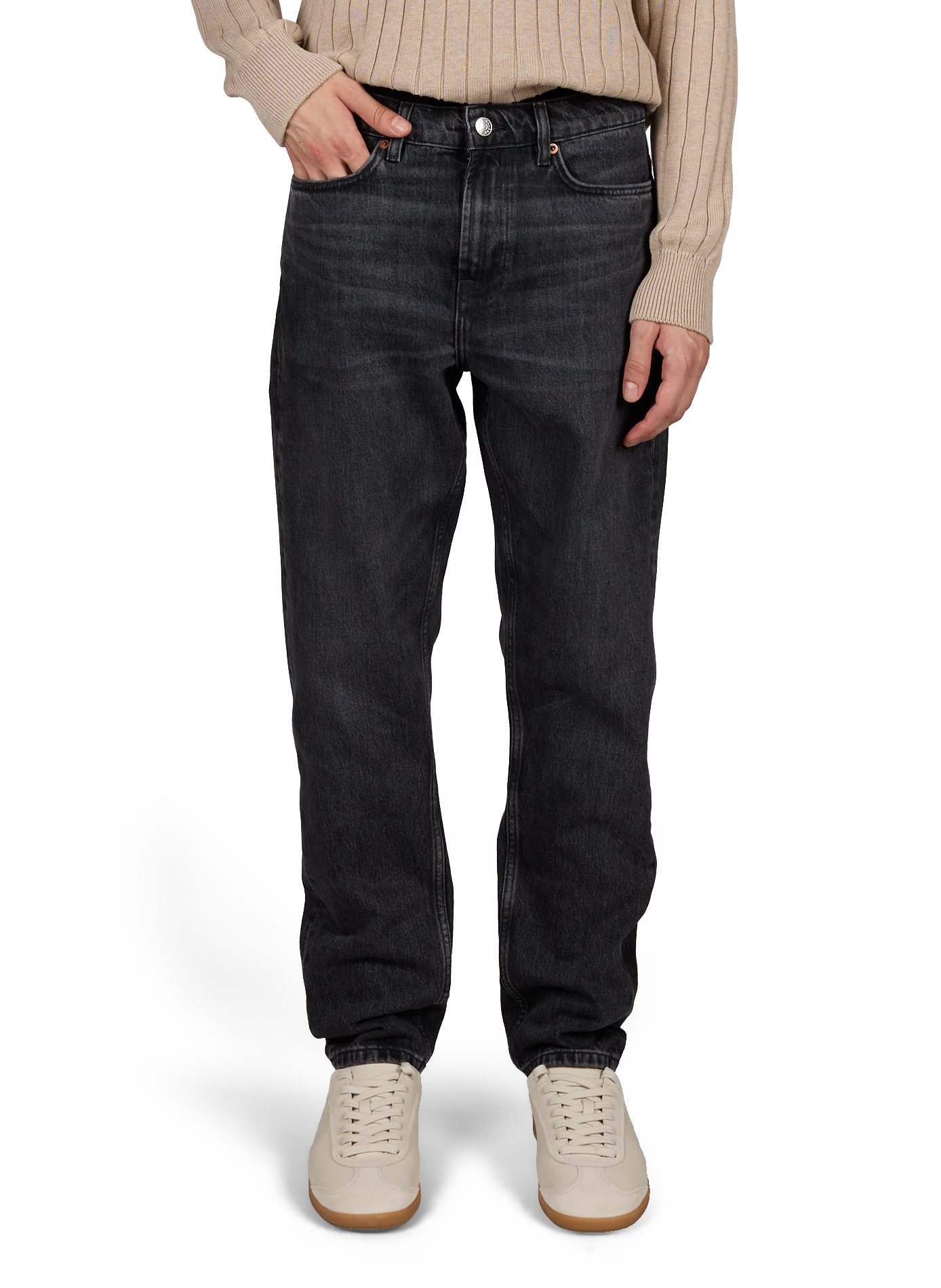 Solid straight-leg jeans SAMSOE SAMSOE Black