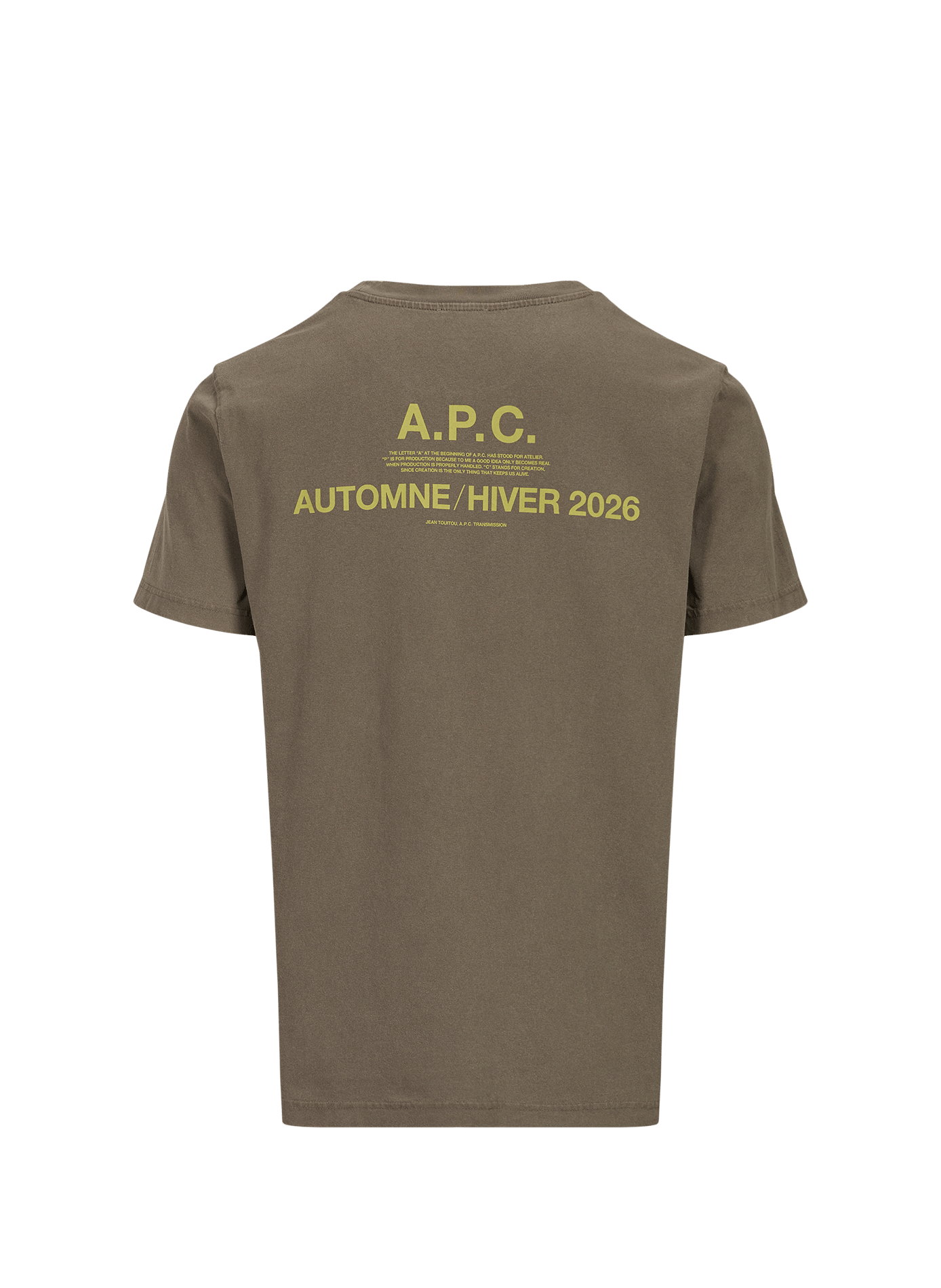 Short-sleeved cotton T-shirt A.P.C. Grey