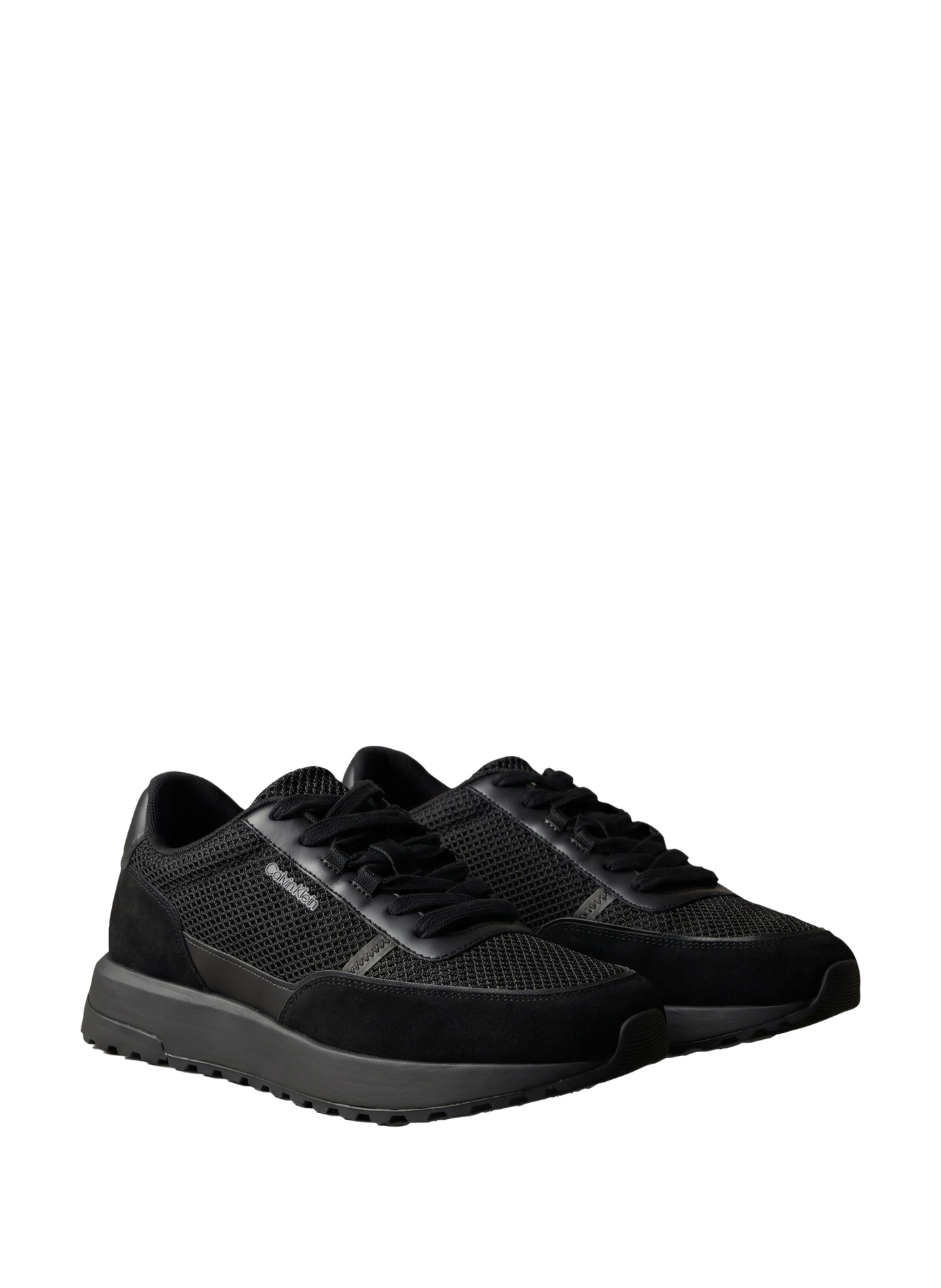 City Runner Leather Sneakers CALVIN KLEIN Black