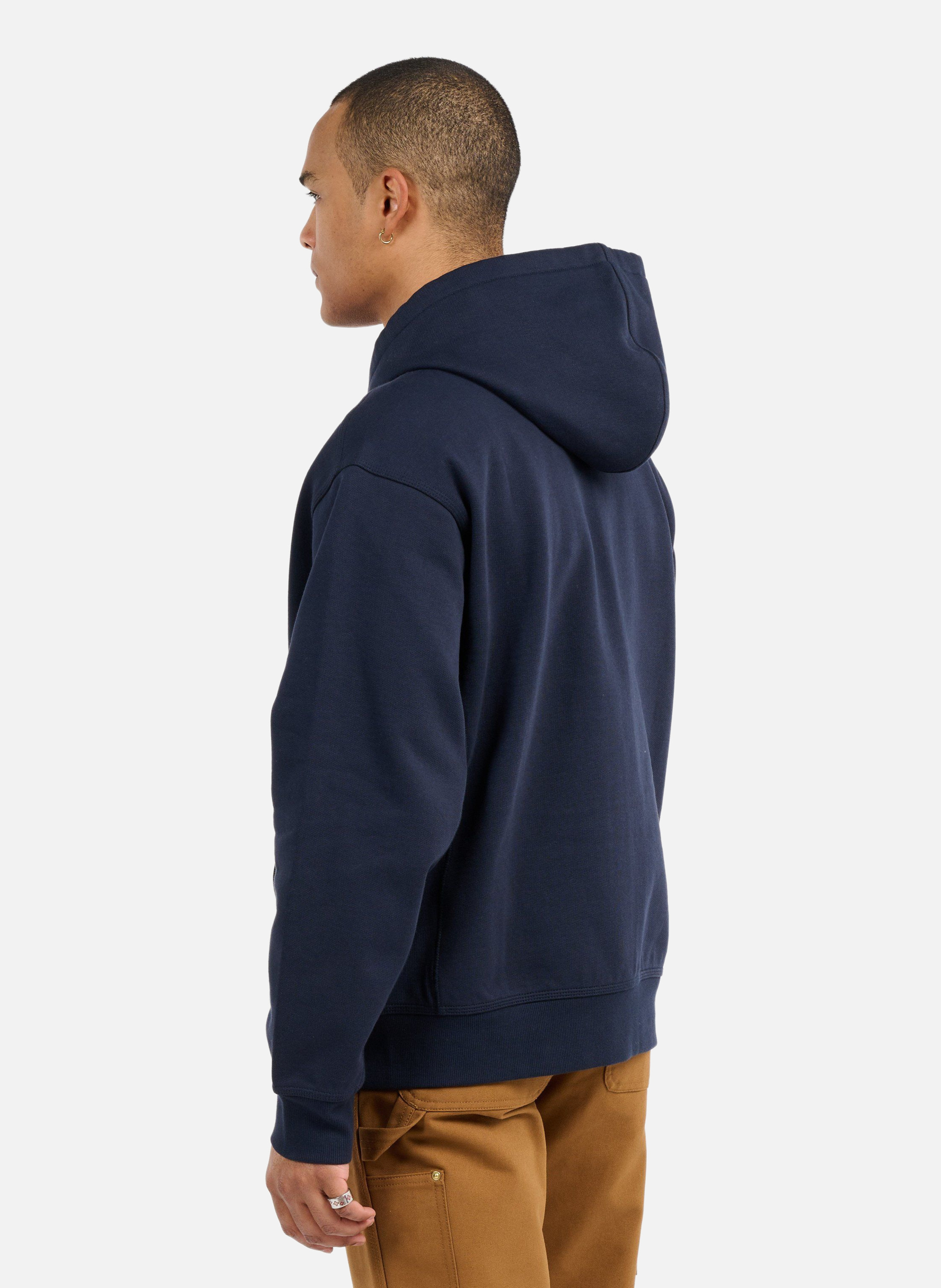 Sweatshirt zippé hooded american script CARHARTT WIP Bleu