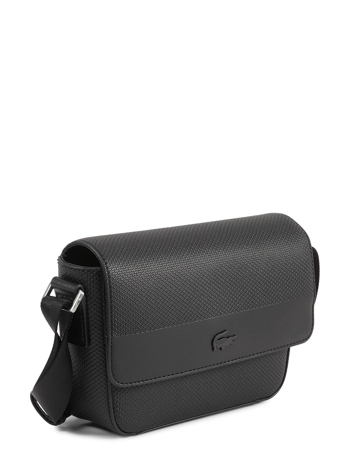 Leather pouch LACOSTE Black