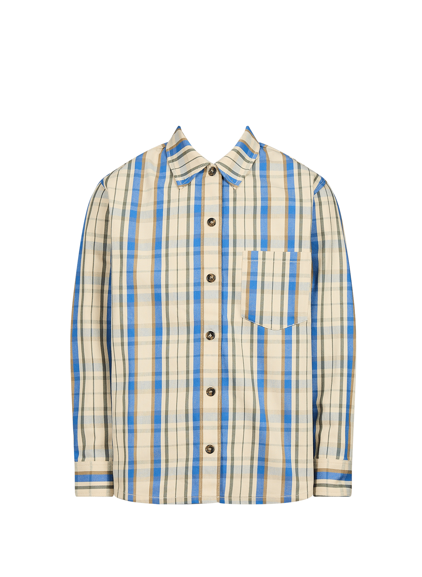 Geruite katoenen overshirt A.P.C. Beige