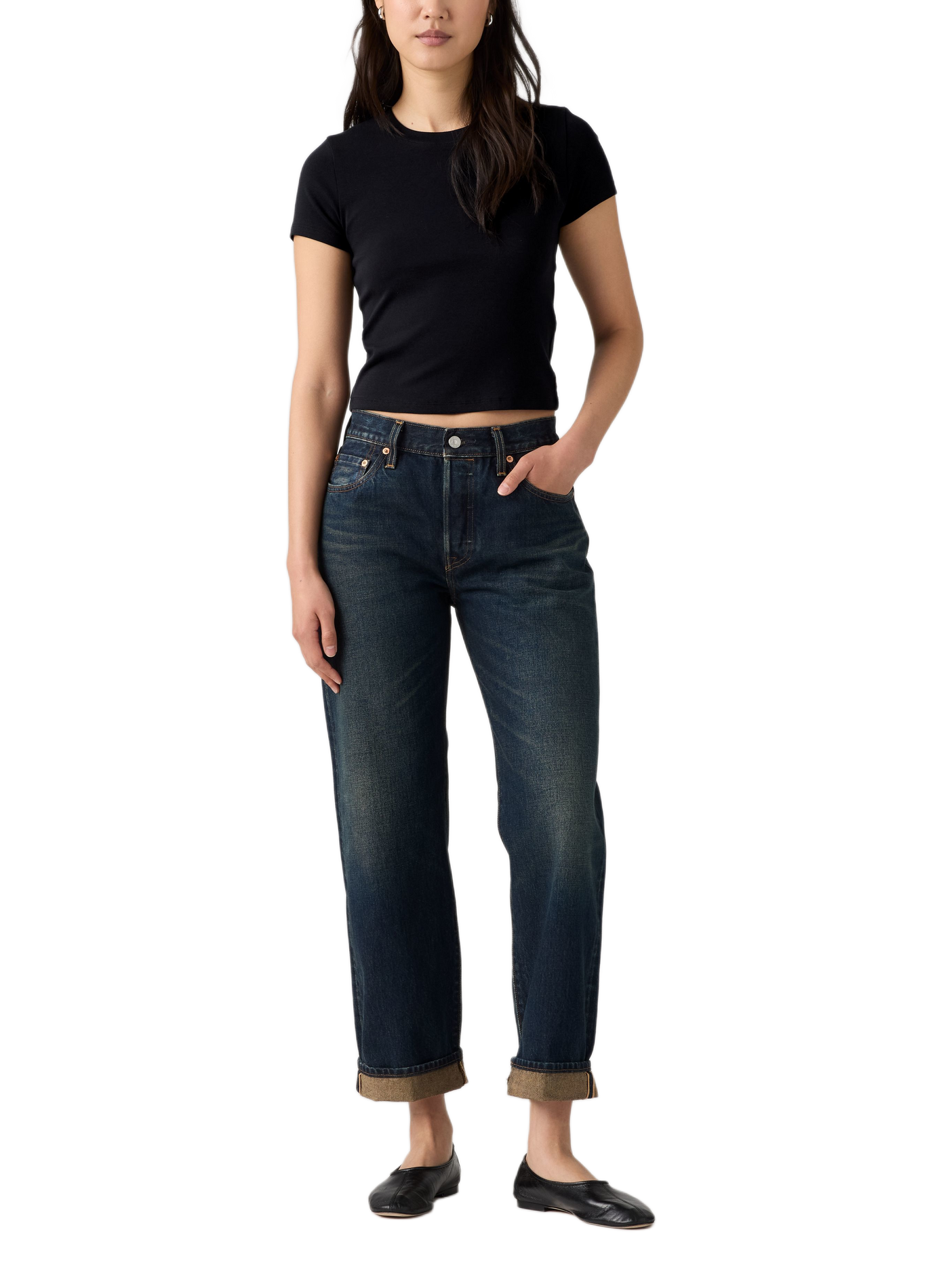501® 90's Enkeljeans van katoen LEVI'S Blauw