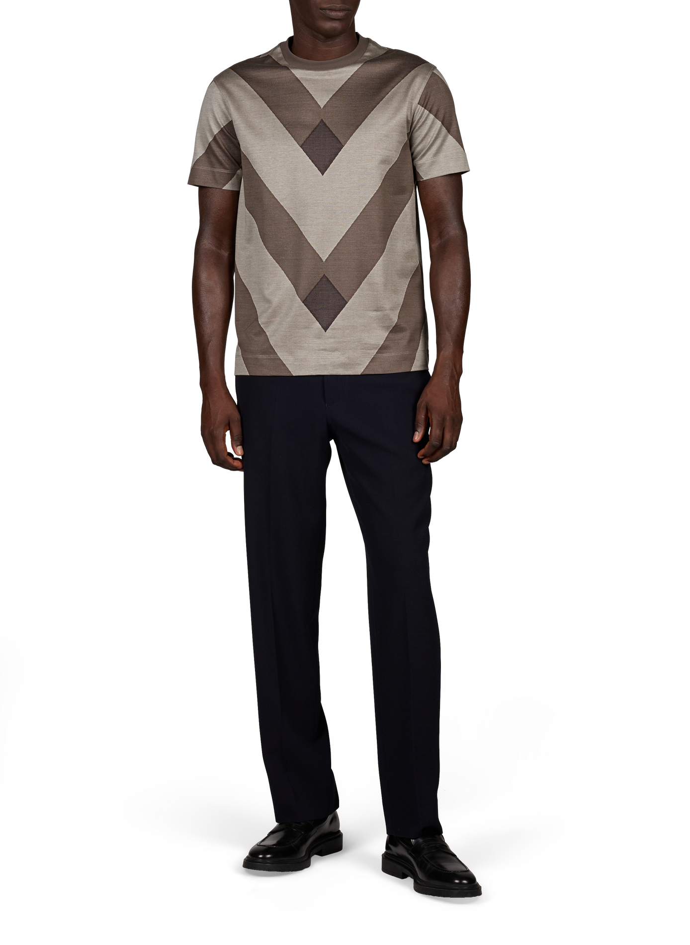 T-shirt graphique à col rond EMPORIO ARMANI Multicolore