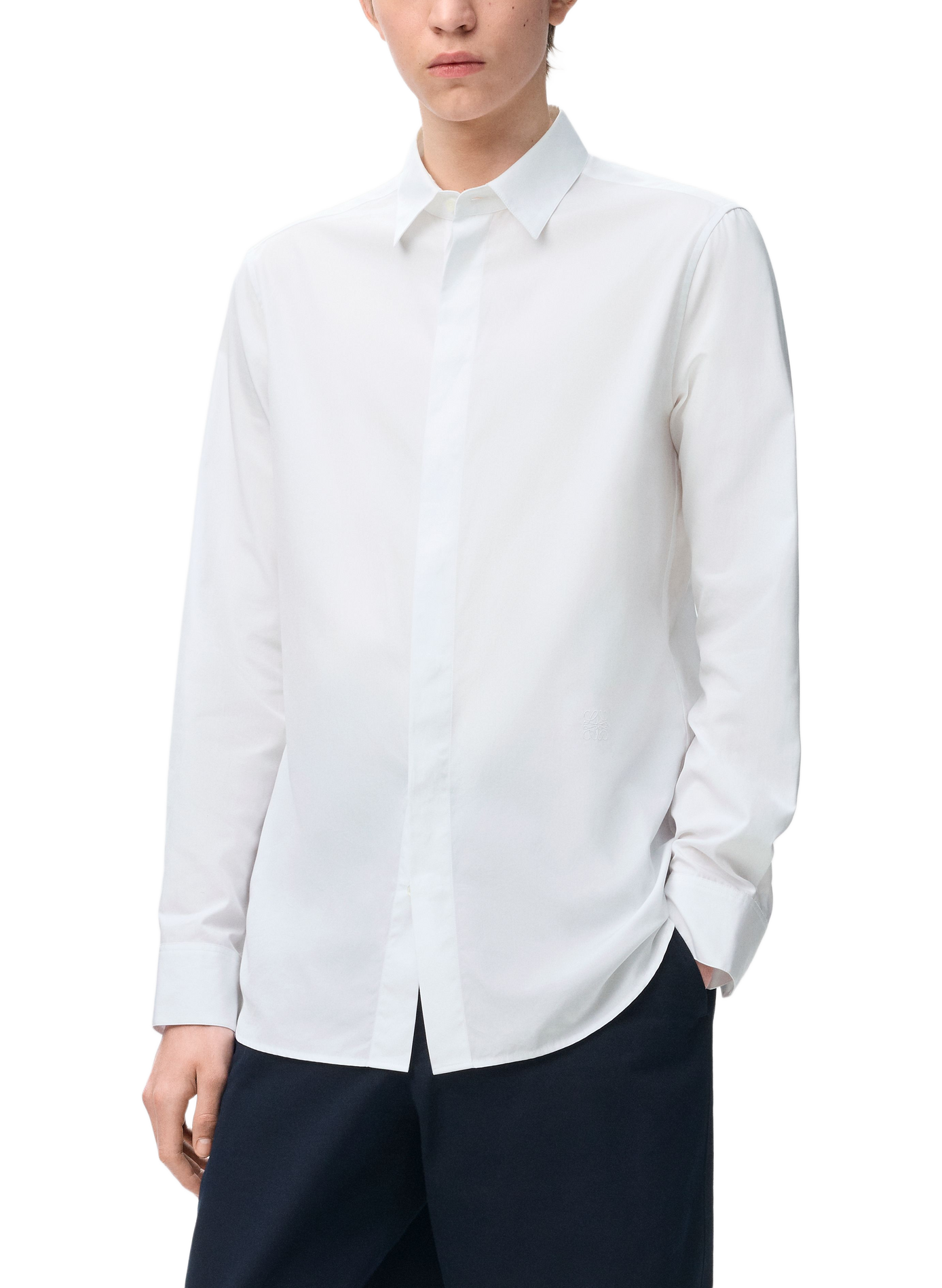 Lightweight cotton poplin shirt LOEWE White