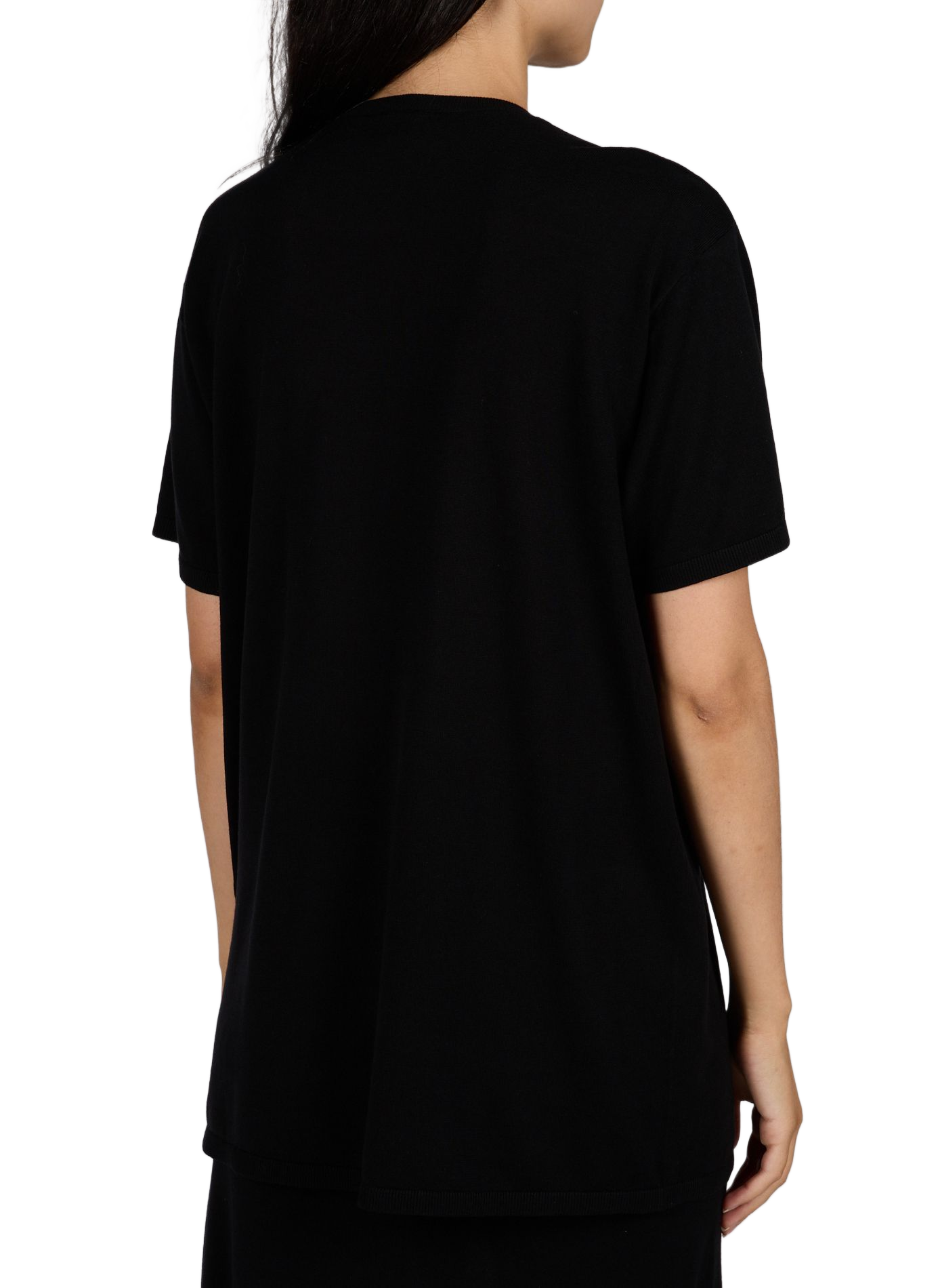 Gerader Strick-T-Shirt TOTEME Schwarz