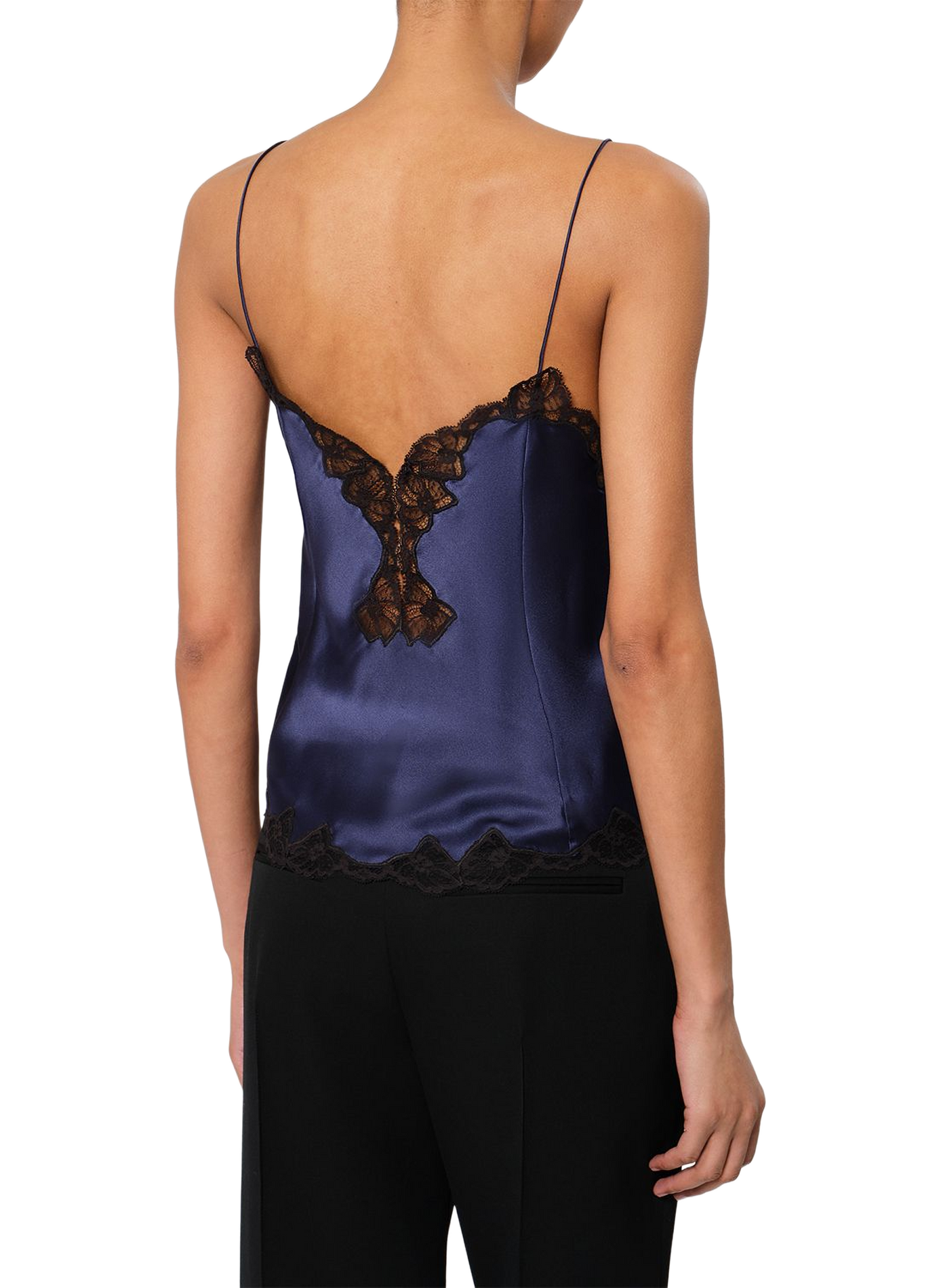 Amael zijden hemdje met kant ISABEL MARANT Blauw