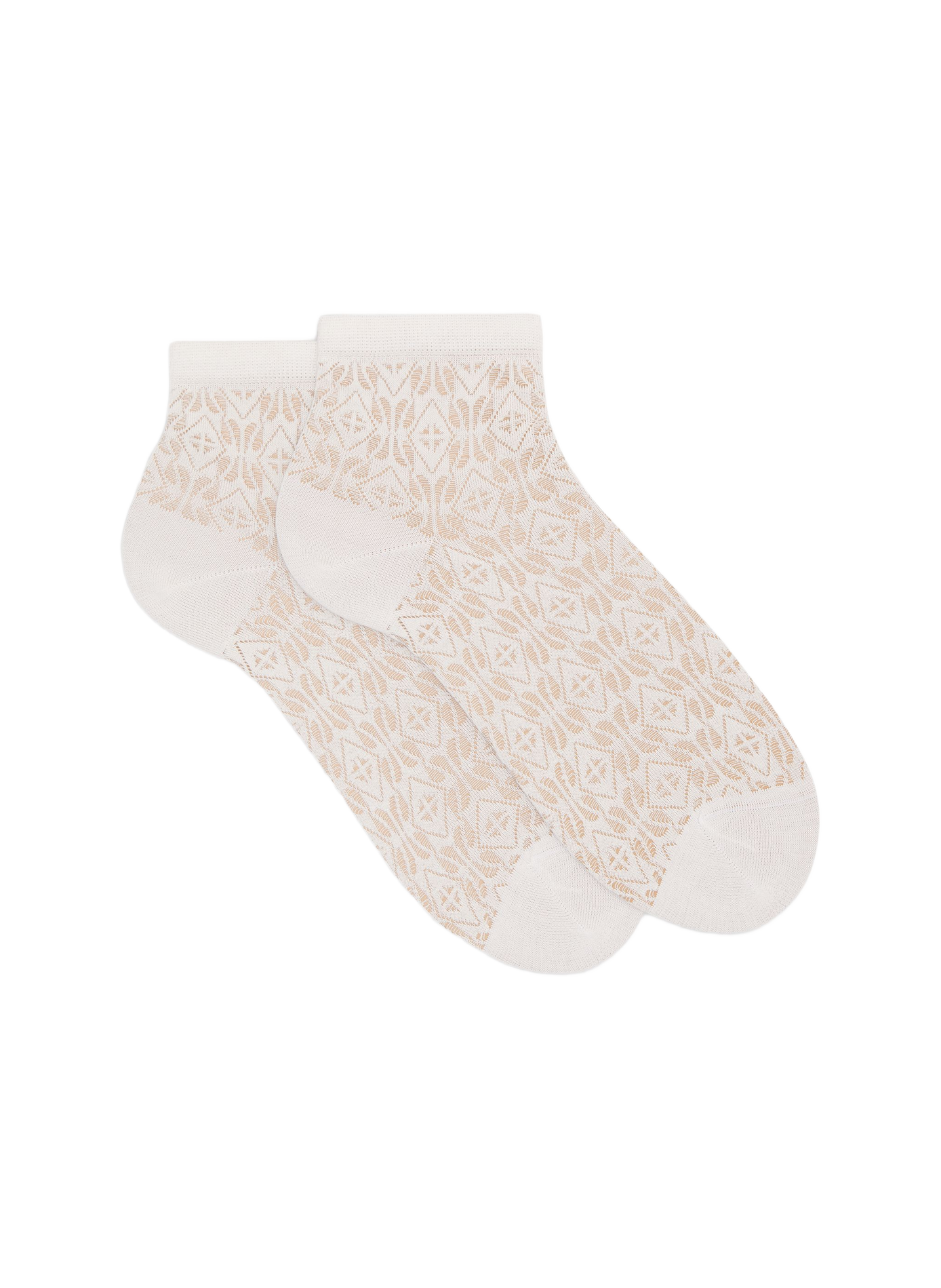 Chaussettes basses imprimées en coton mélangé DORÉ DORÉ Marron