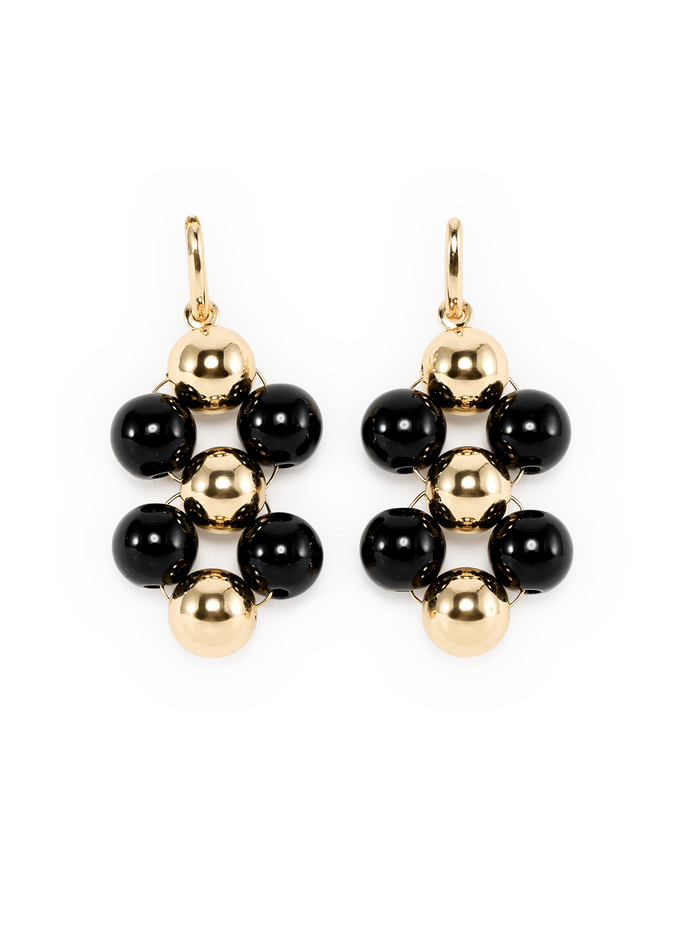 Boucles d'oreilles en perles fantaisies SAISON 1865 Noir