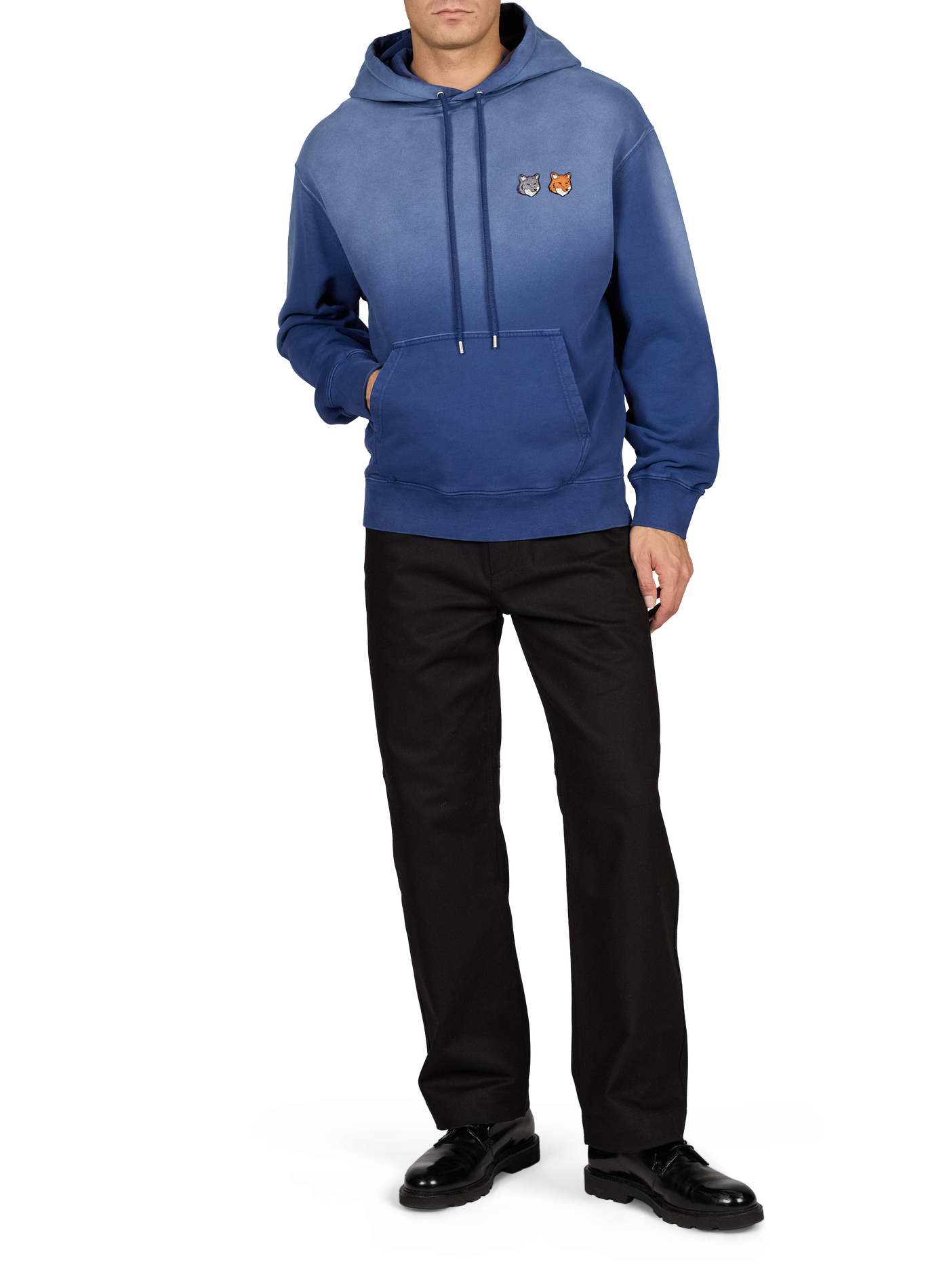 Sudadera extragrande de algodón MAISON KITSUNÉ Azul