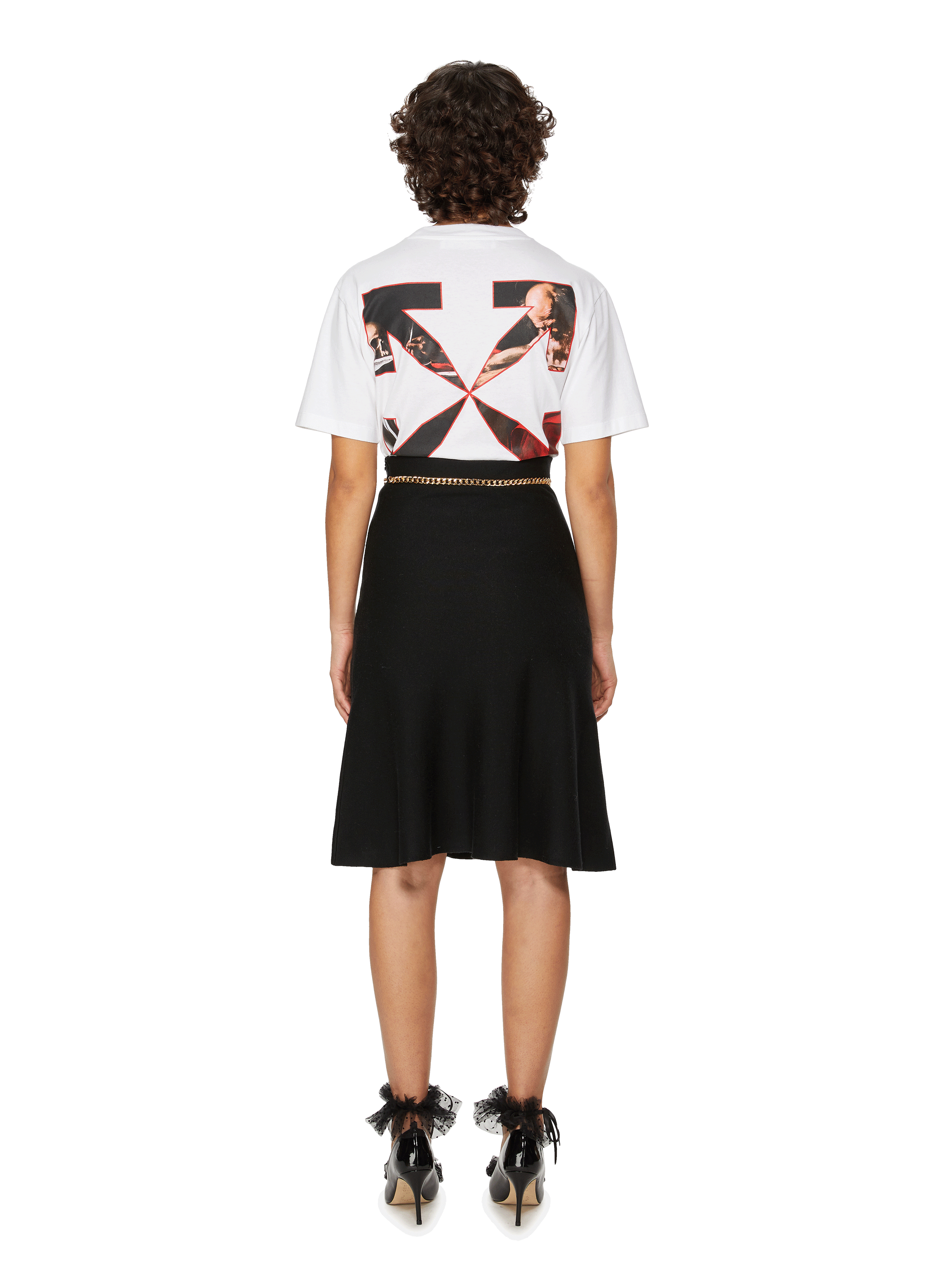 Jupe en laine vierge MOSCHINO Noir