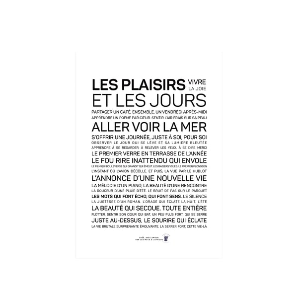 Affiche Les plaisirs et les jours