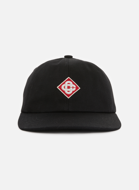 قبعة بشعار الماركة من القطن باللون الأسود من CASABLANCA PARIS 