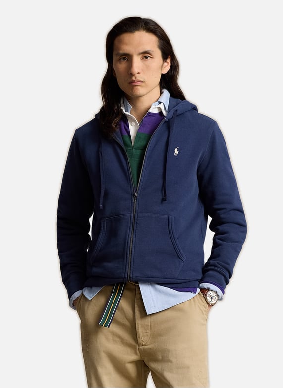 Zipped cotton hoodie polo ralph lauren men printemps