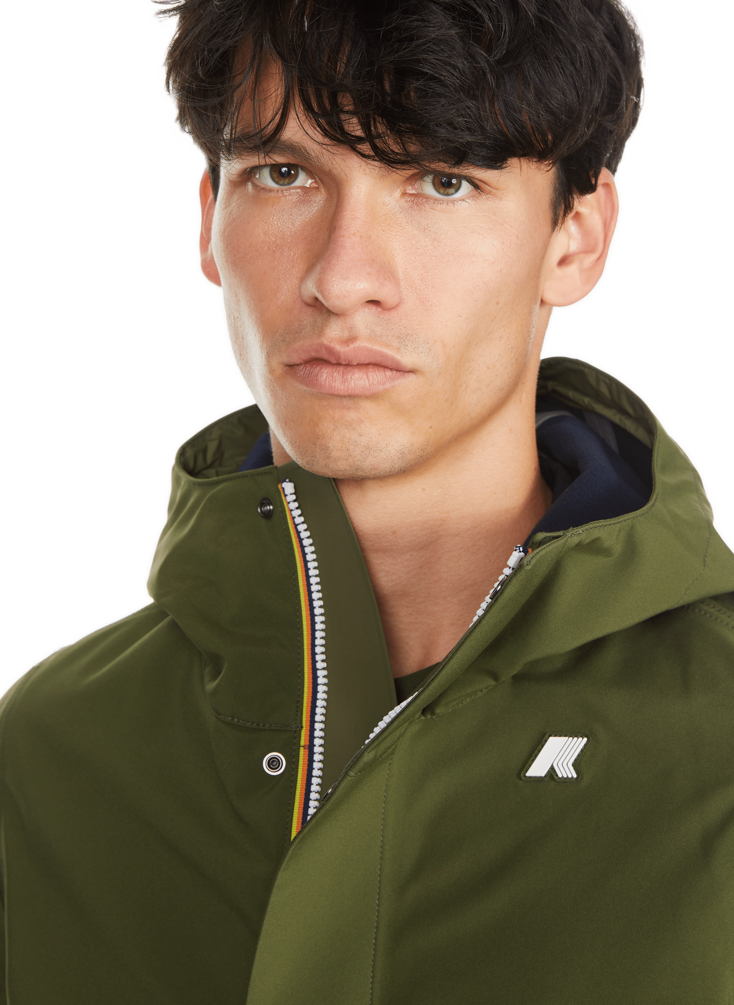 Parka mi-longue à capuche K-WAY Vert