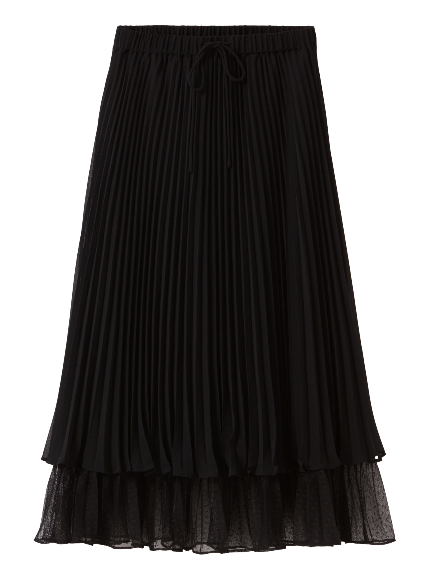 Jupe midi fluide plissée CLAUDIE PIERLOT Noir