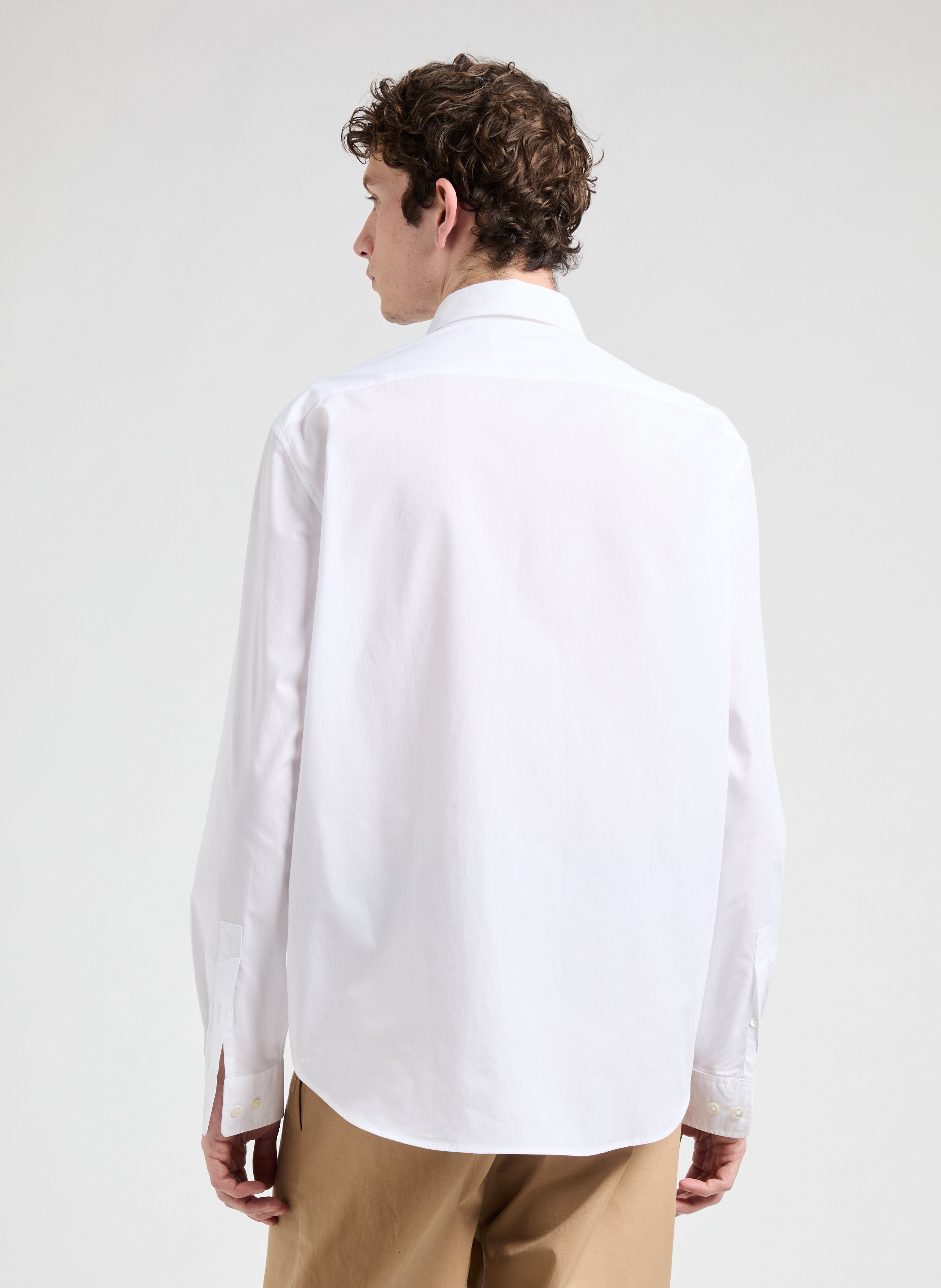 Straight shirt with concealed buttons Krave AU PRINTEMPS PARIS White