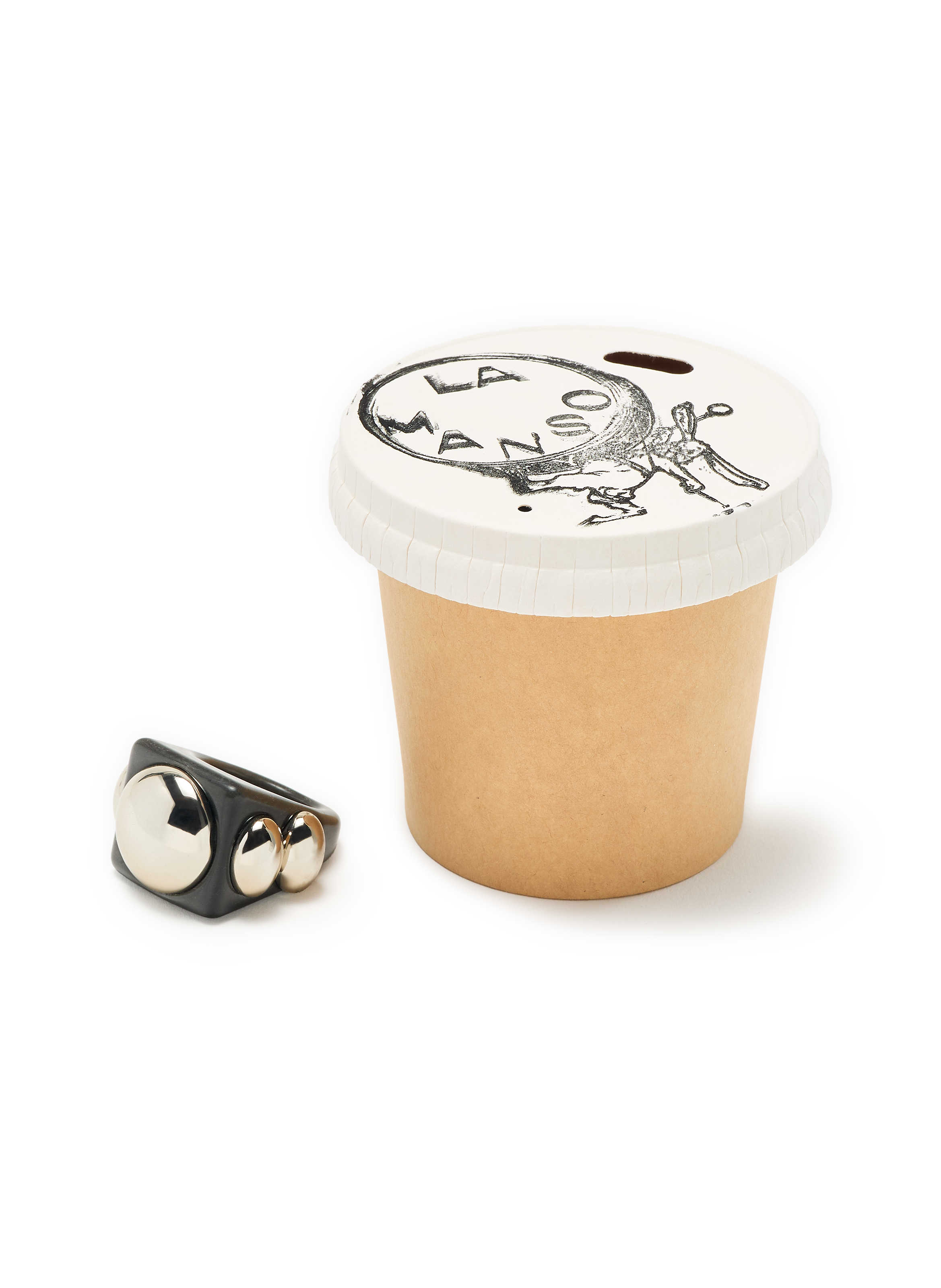 Bague Iconic Pizarra LA MANSO Noir