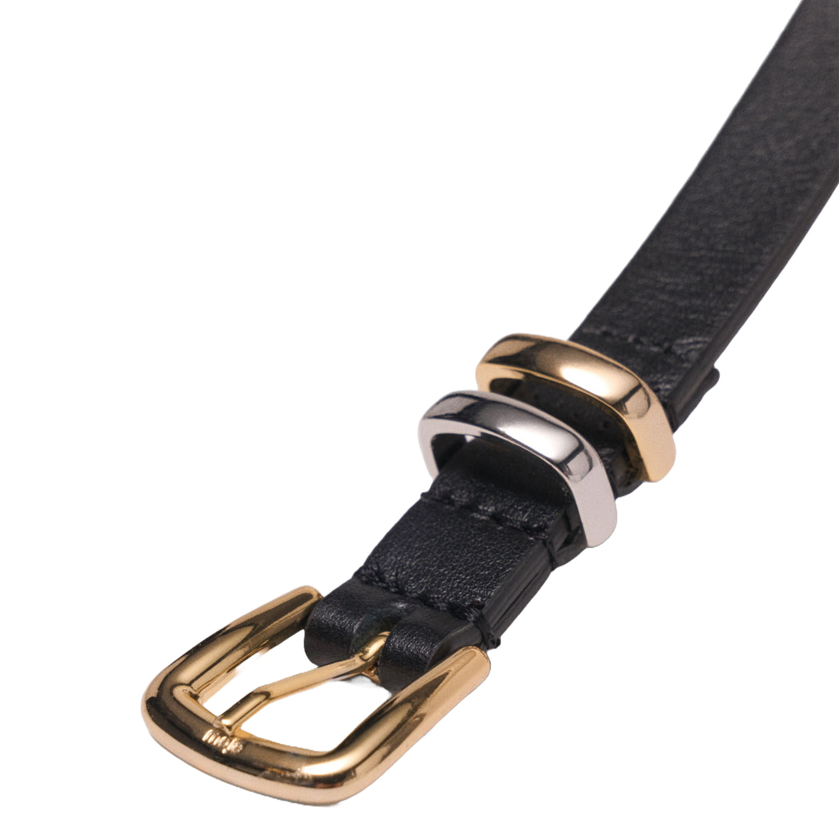 Ceinture en cuir MAJE Noir