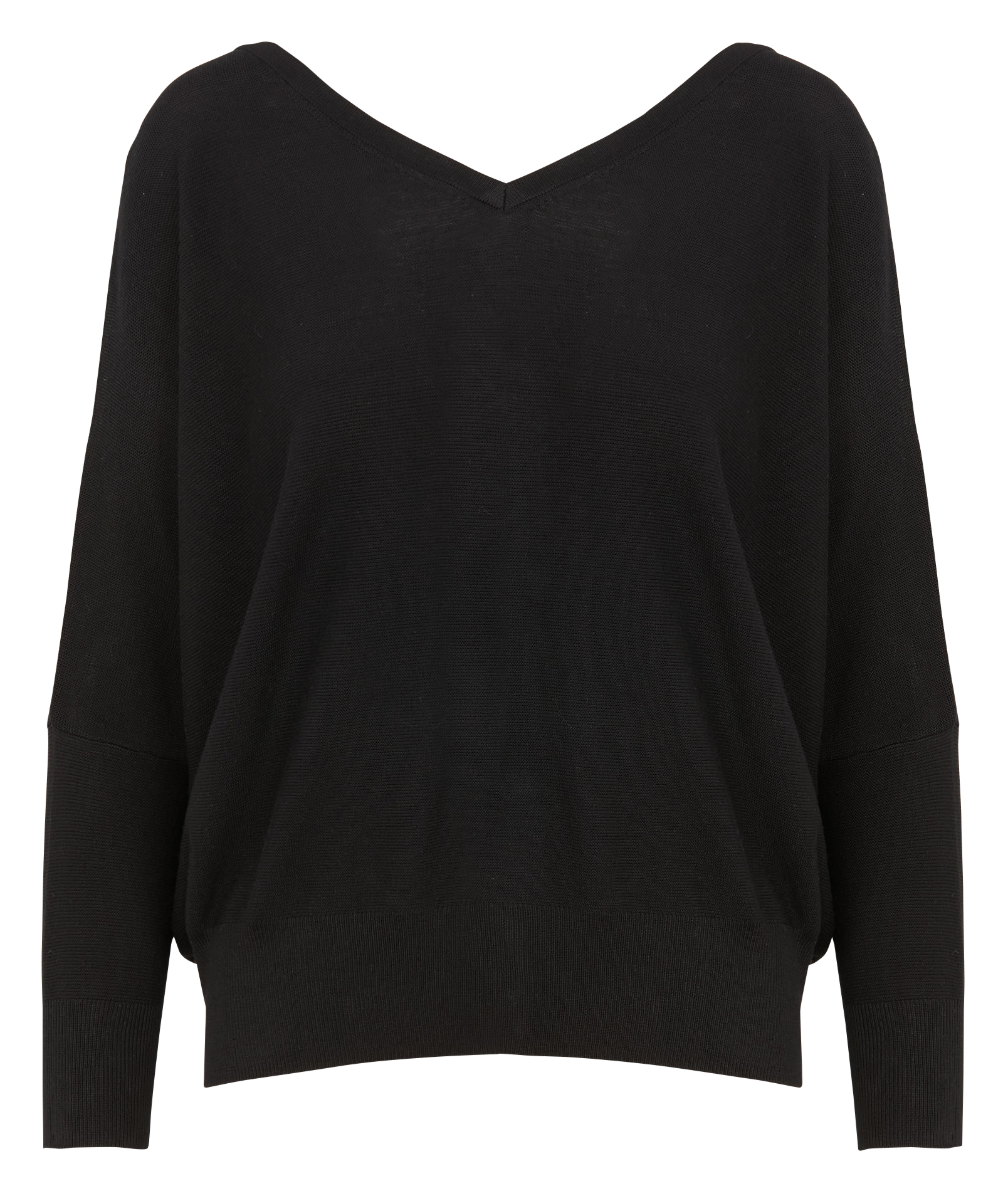 Pull col v en maille mélangée elsy BA&SH Noir