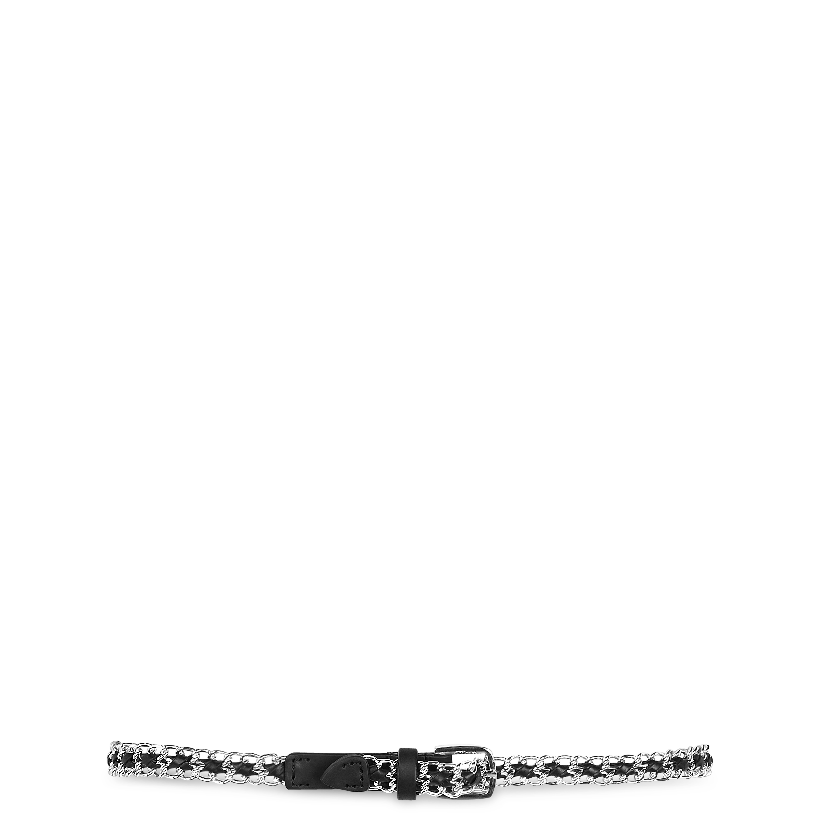 Ceinture en chaine et cuir brooke BA&SH Argent