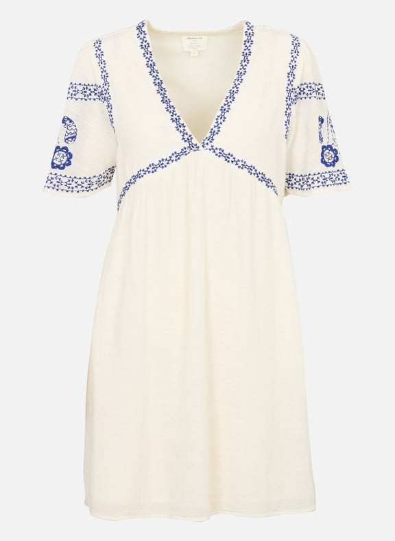 Robe courte ample en coton rime Bleu by MAISON 123 MAISON 123 Robe courte ample en coton rime Bleu