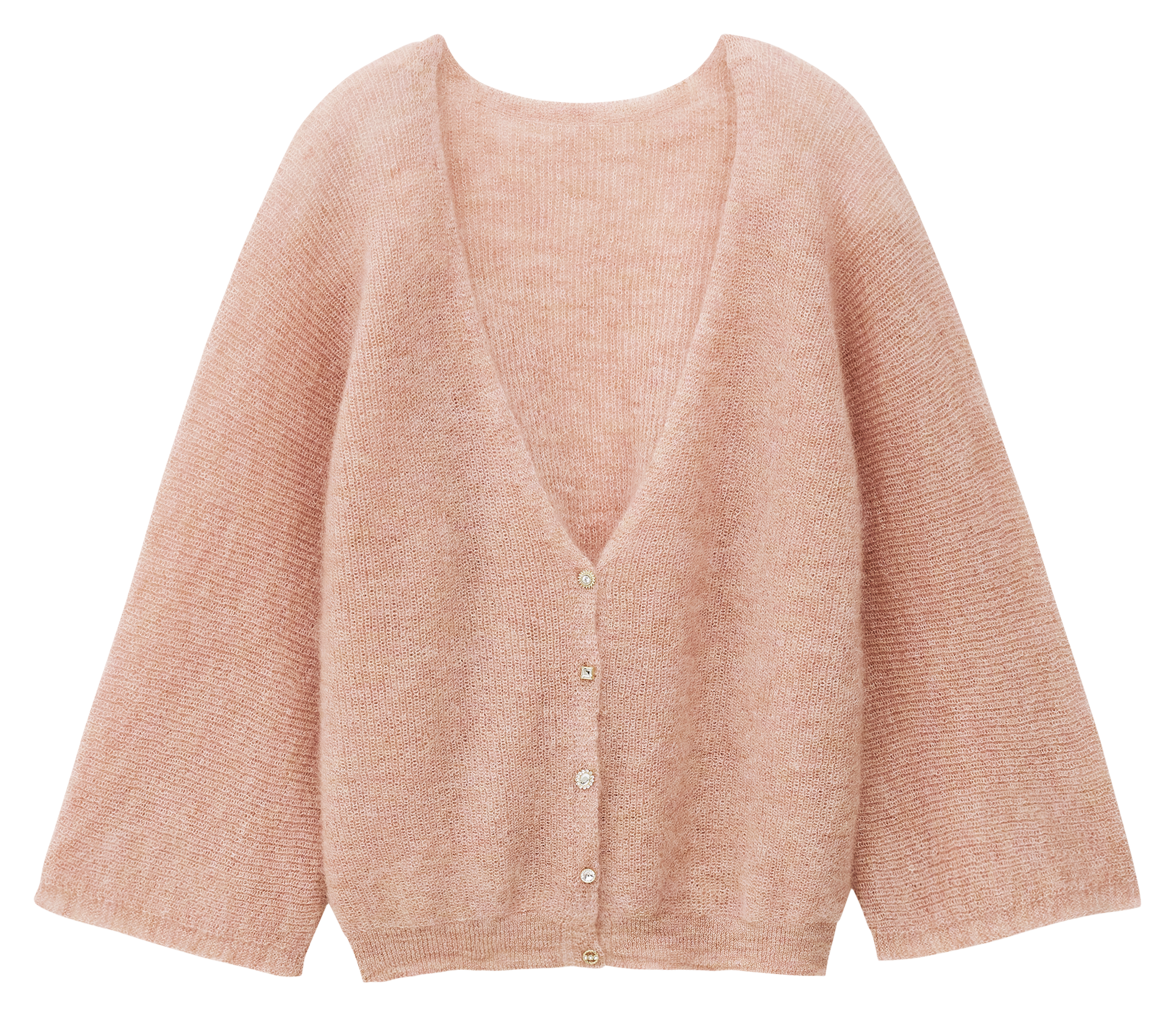 Pull droit col rond en maille isaac BA&SH Rose