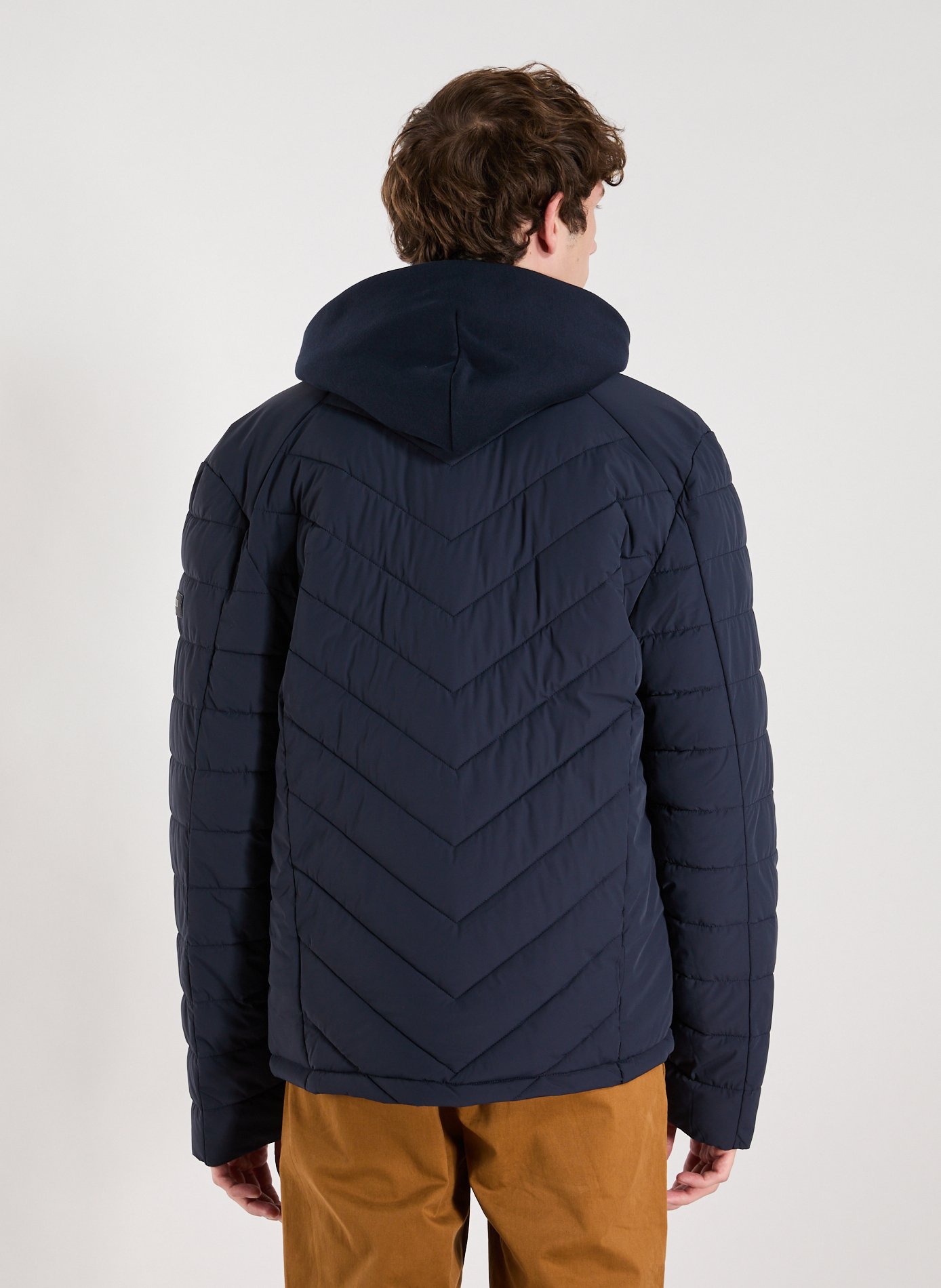 Quilted straight down jacket GUESS Blue