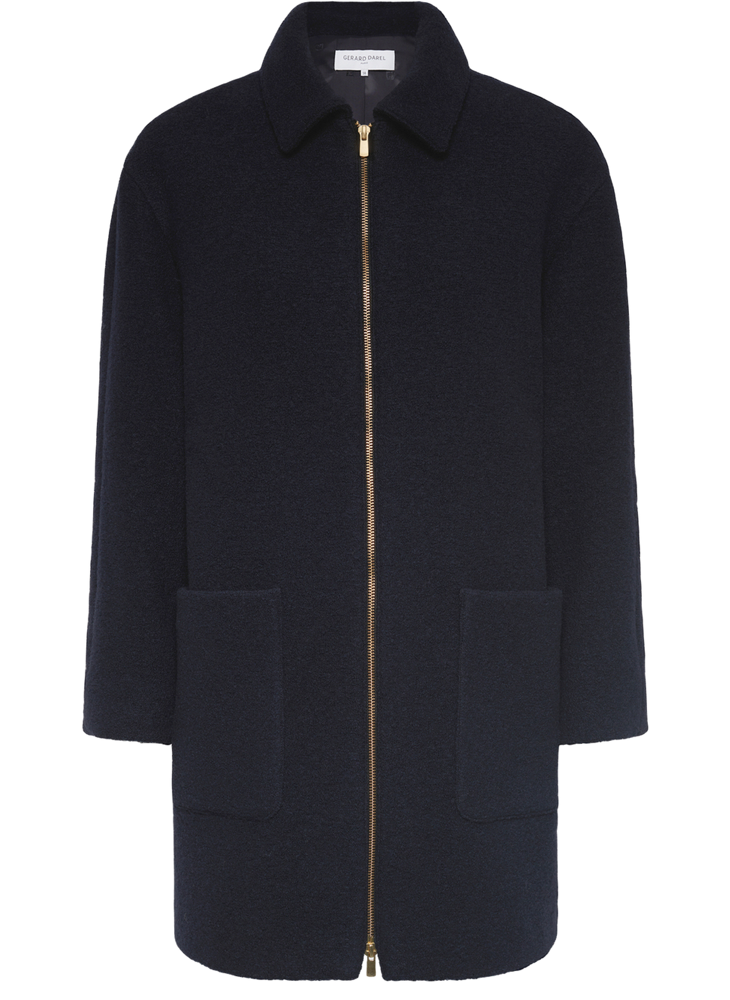 Manteau droit en laine bouclette - marr GERARD DAREL Bleu