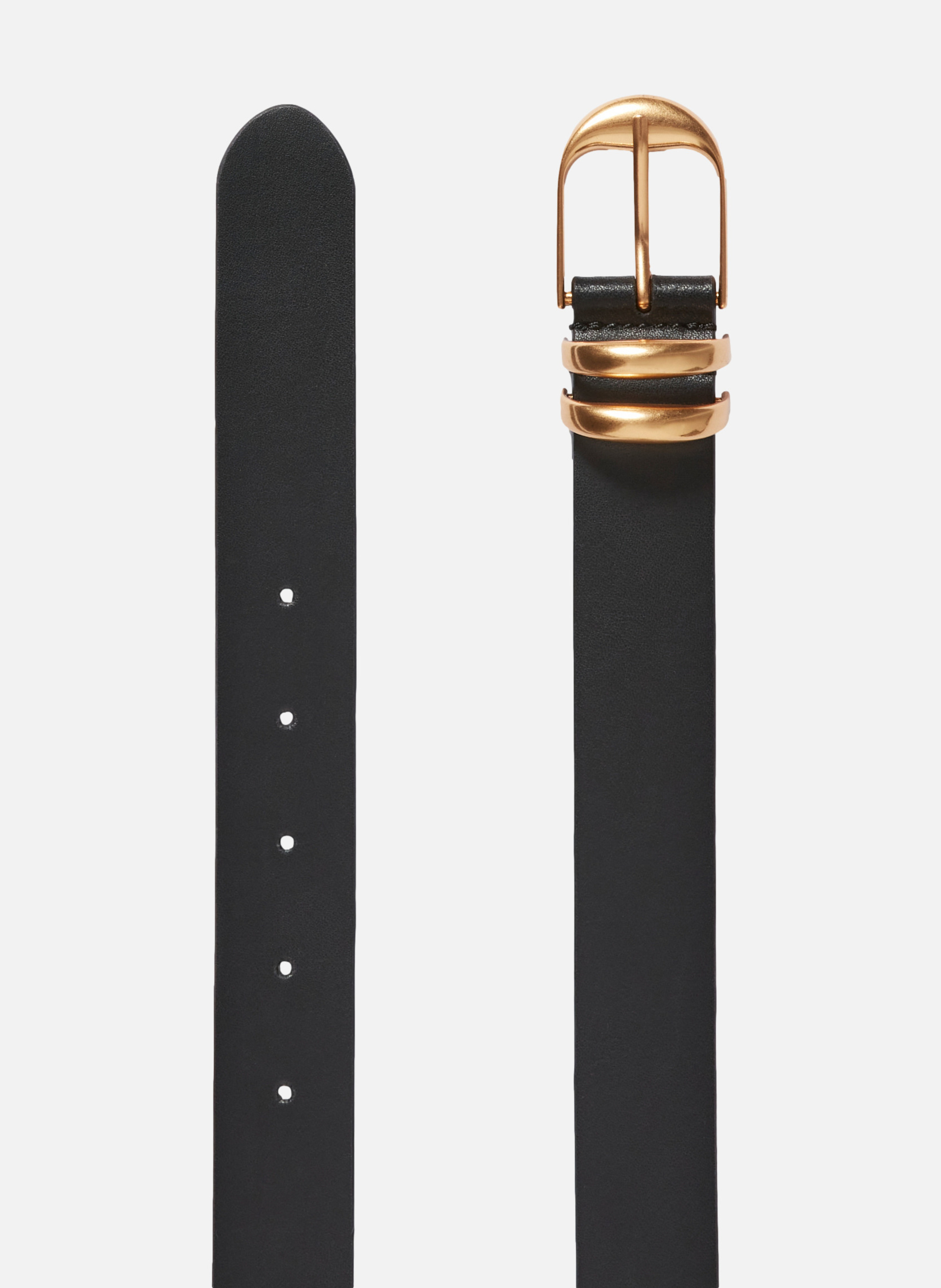 Ceinture 30mm en cuir noir VANESSA BRUNO Noir