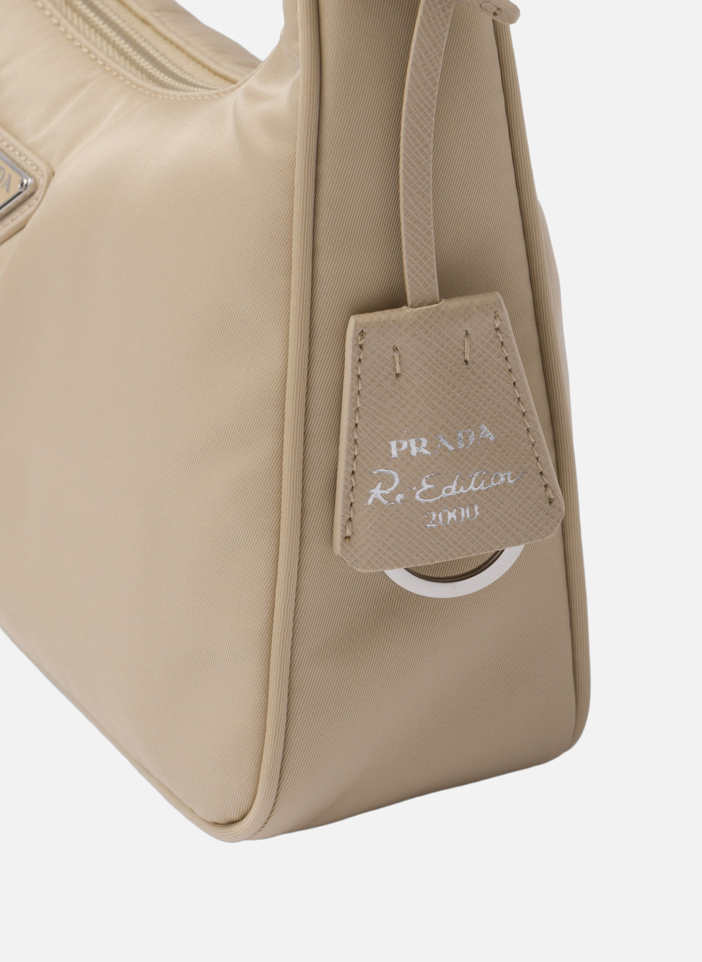 Mini sac re-edition 2000 en re-nylon PRADA Beige