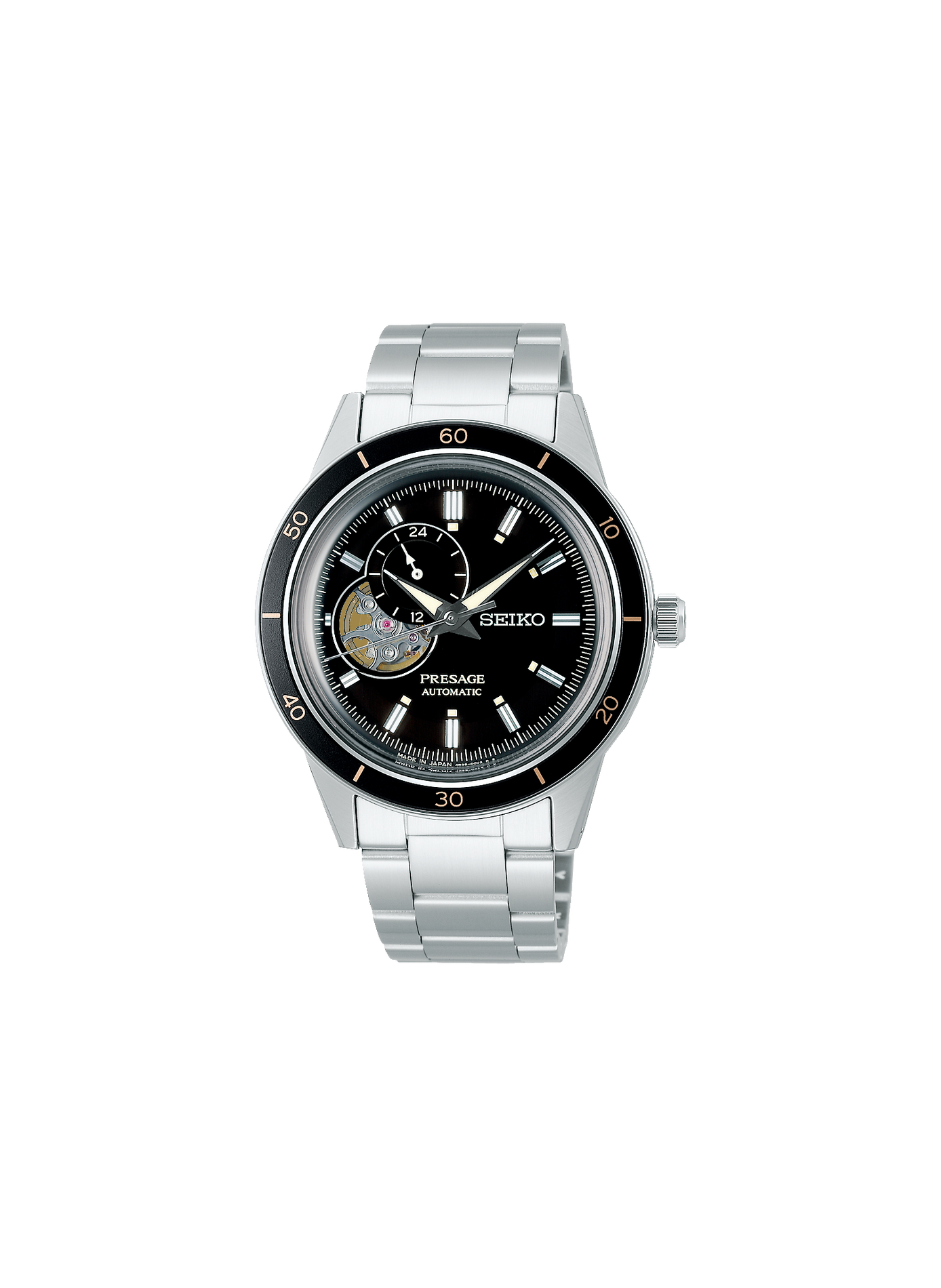 Montre en acier inoxydable SEIKO Noir