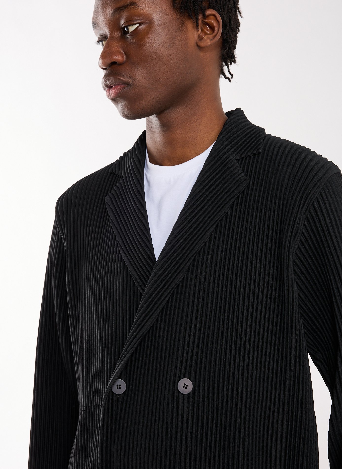 Striped Blazer HOMME PLISSE ISSEY MIYAKE Black