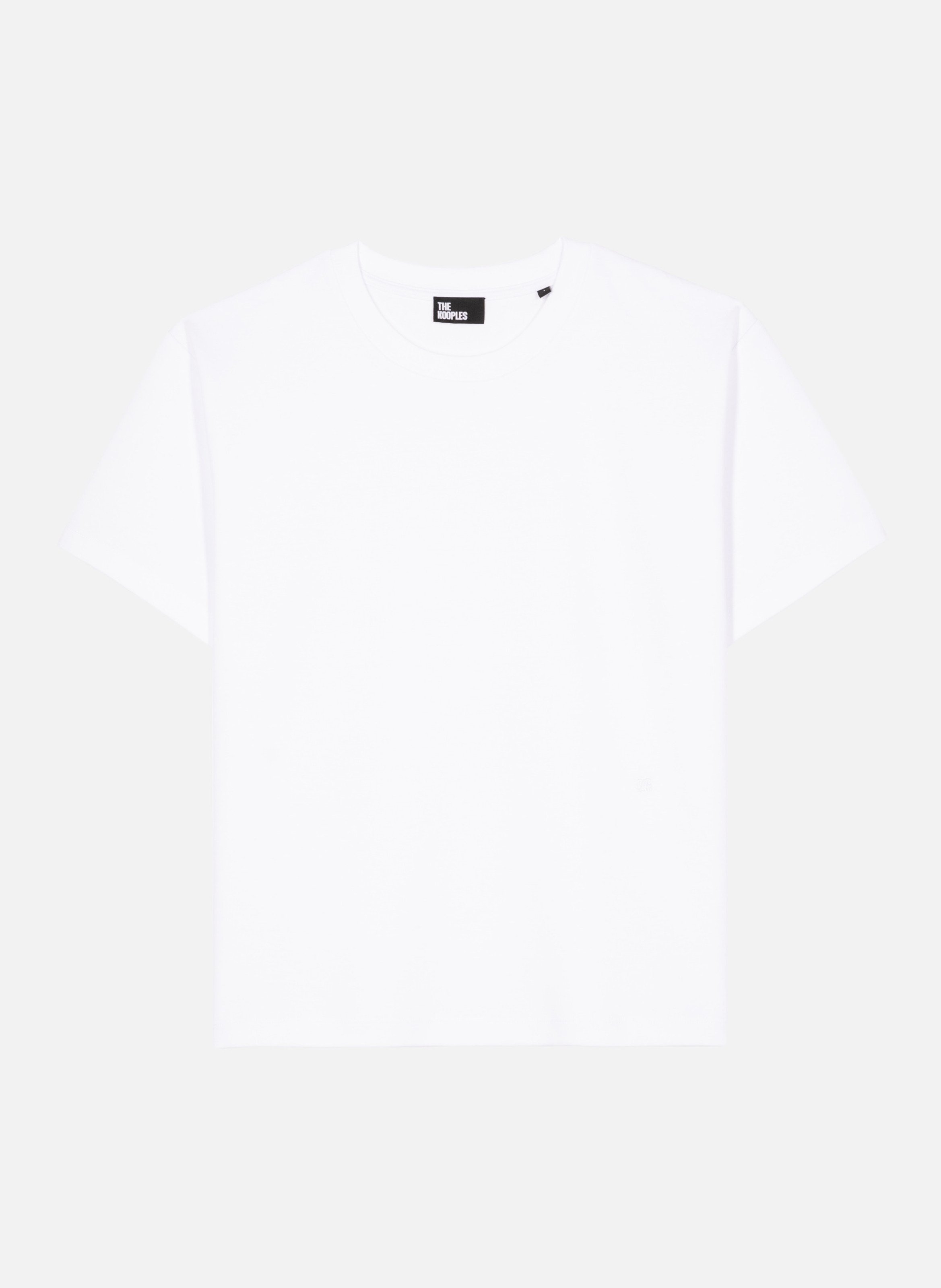T-shirt droit en coton mélangé THE KOOPLES Blanc