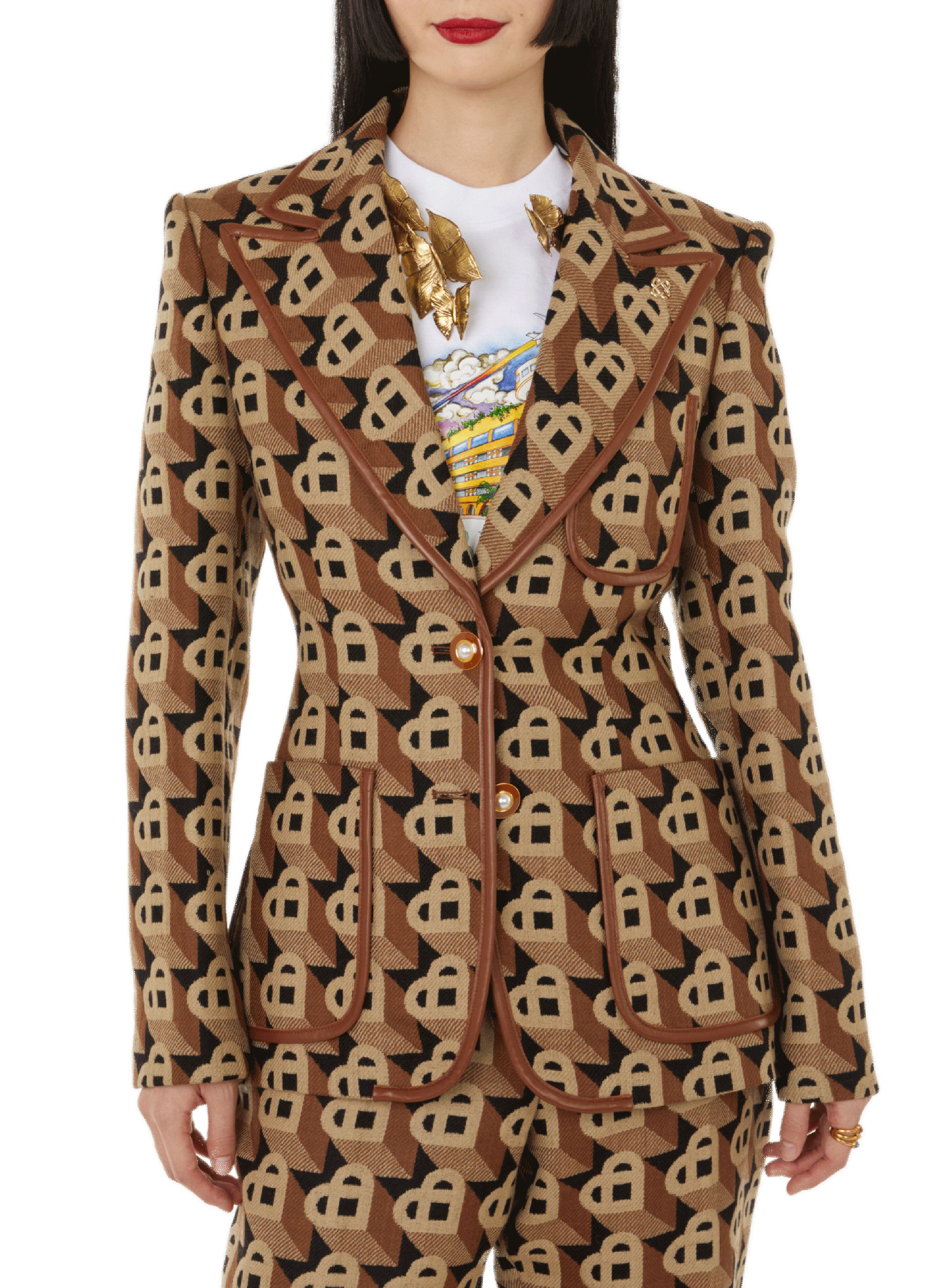 Veste blazer logotype  CASABLANCA PARIS Marron