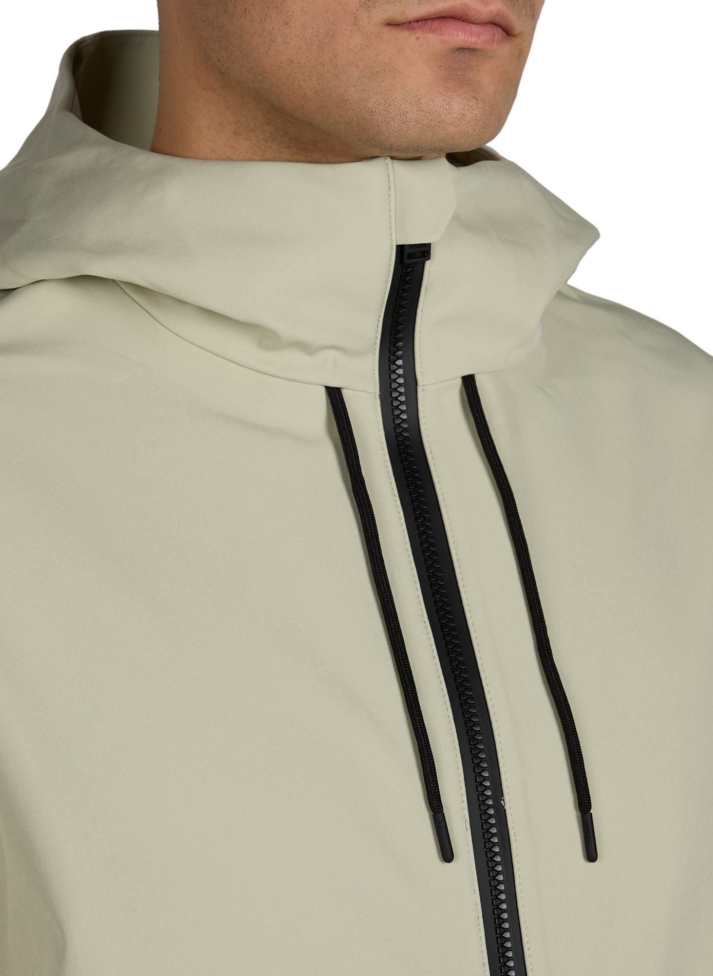 Hooded knit sweater RAINS Green