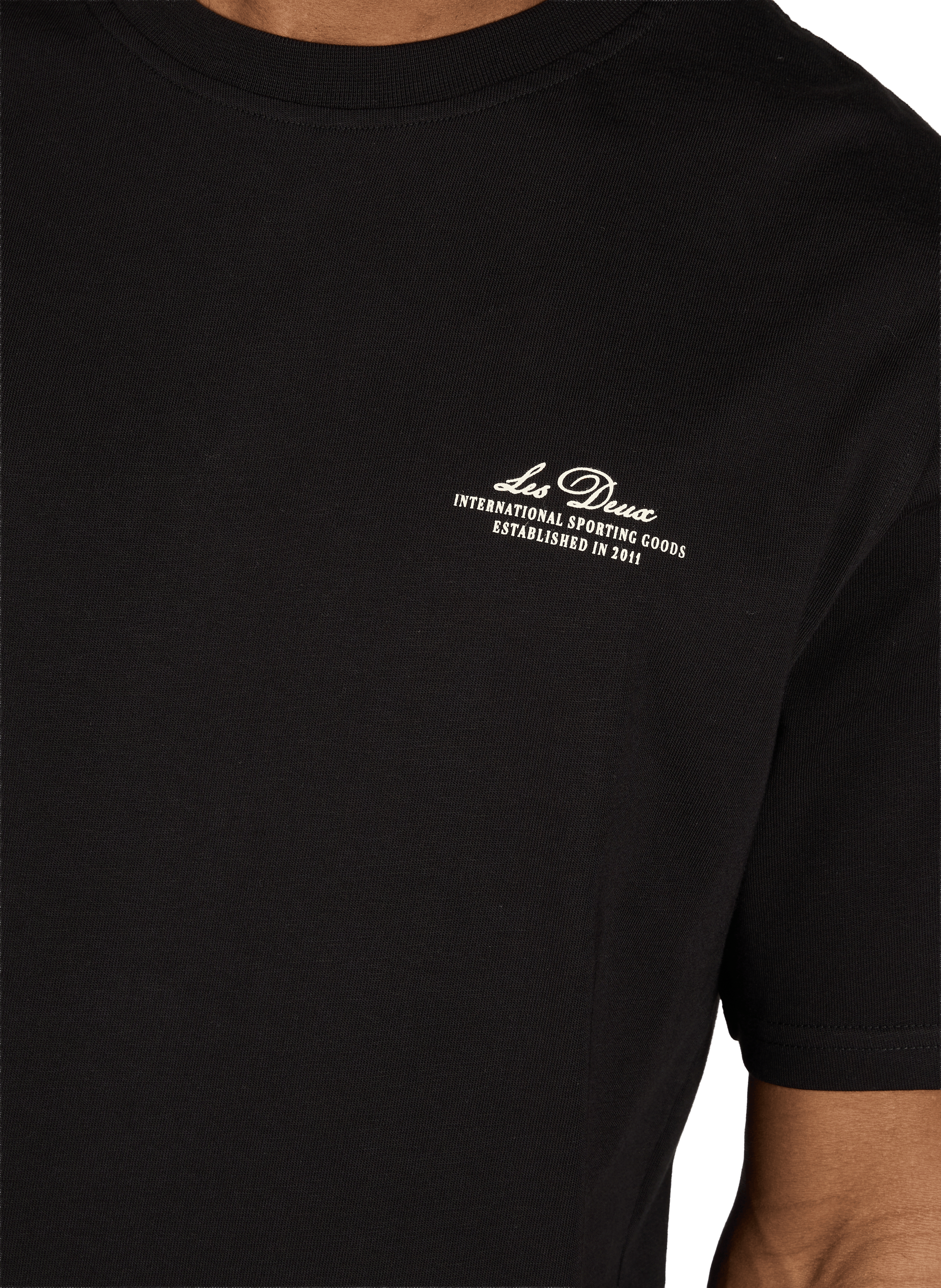 T-shirt imprimé en coton LES DEUX Noir