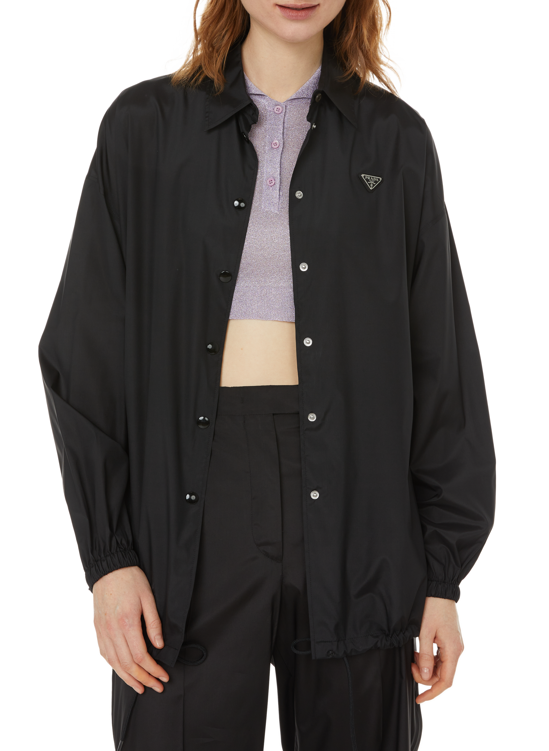 Chemise en soie PRADA Noir