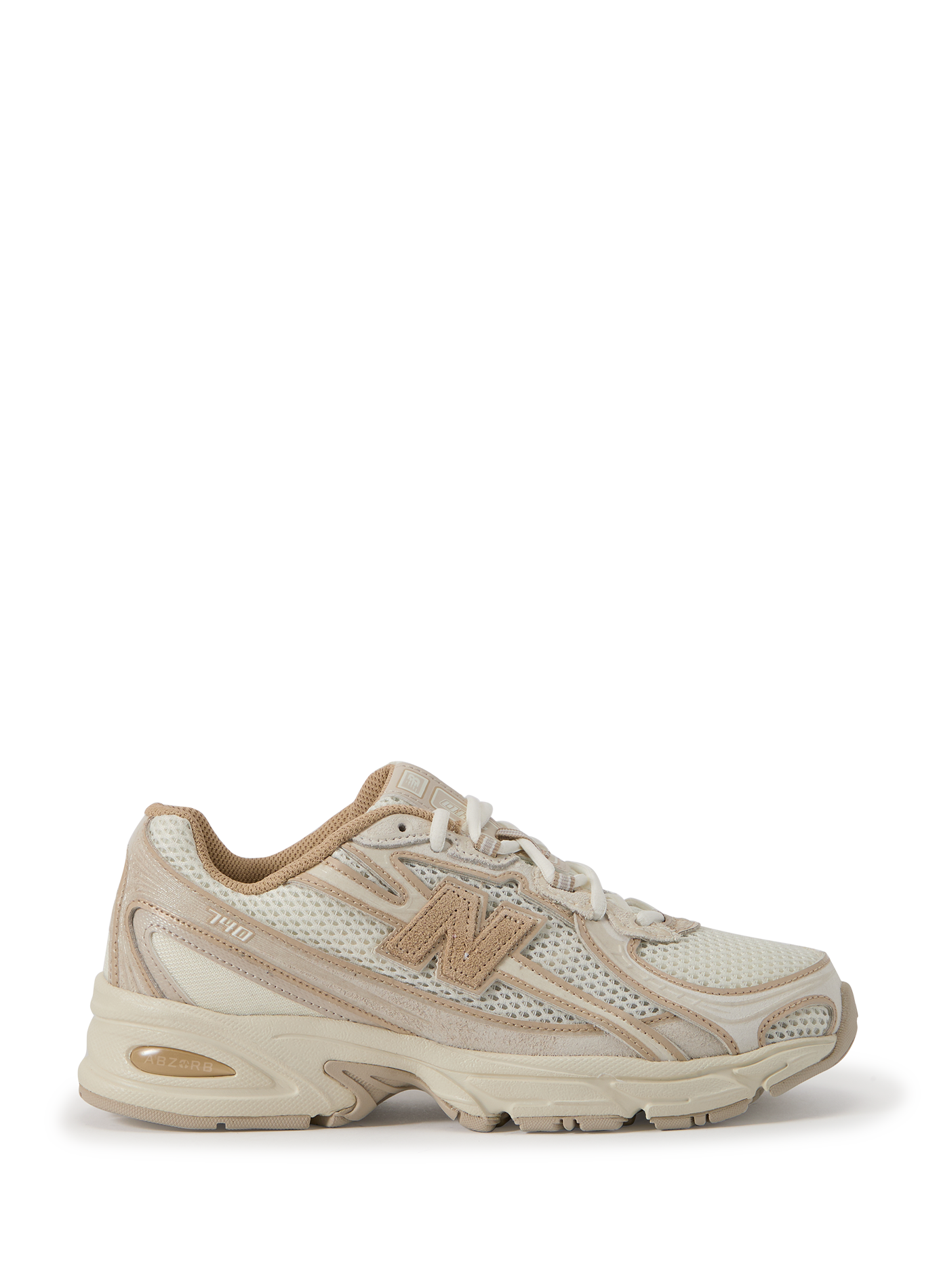 Low-top sneakers 740 in mixed leather NEW BALANCE Beige