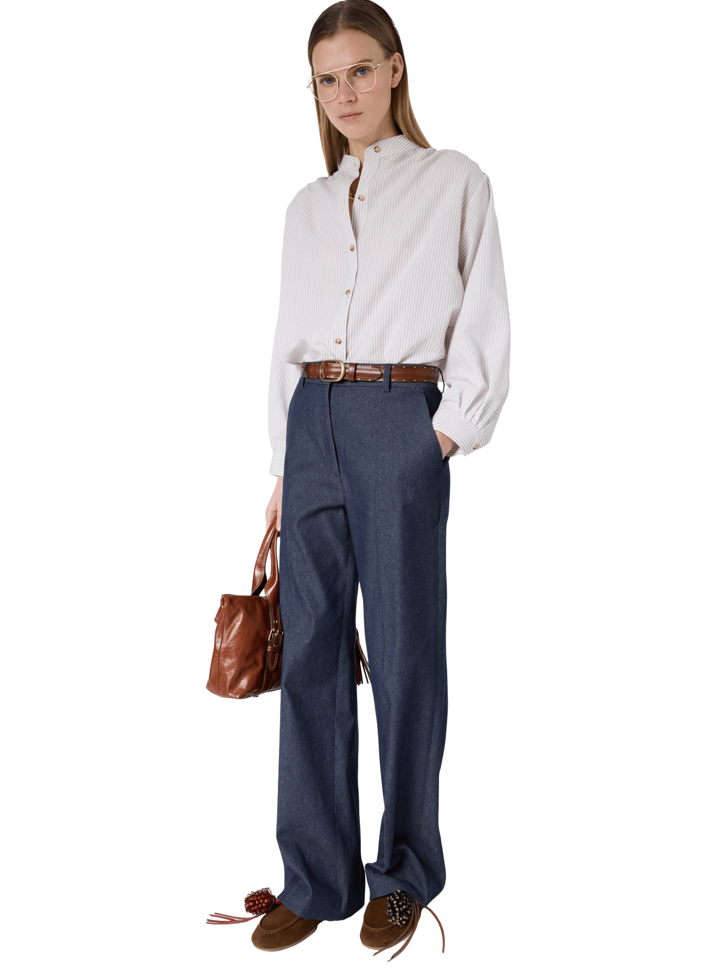 Pantalon large esprit denim - amora GERARD DAREL Bleu