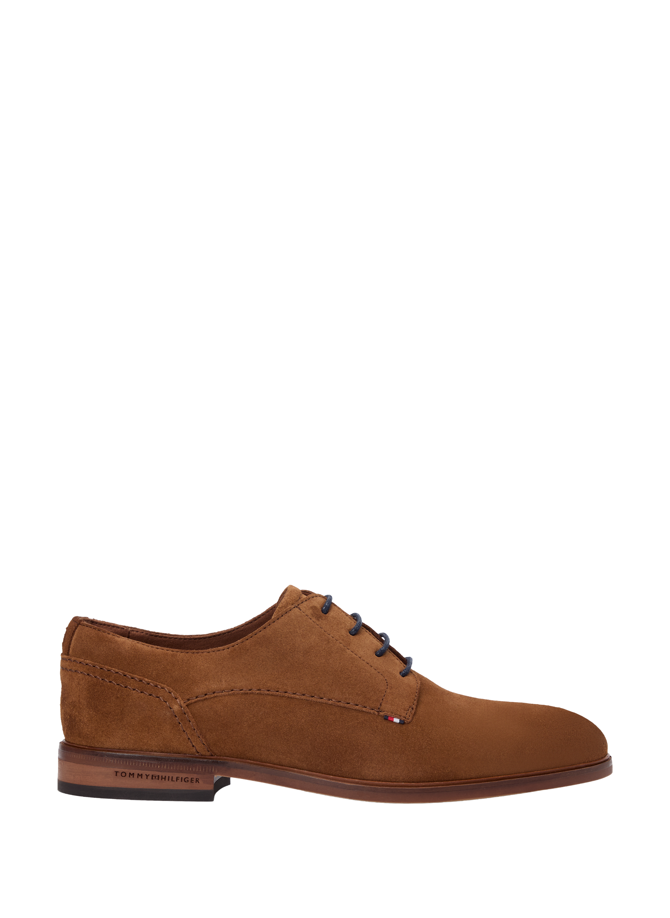 Derbies en cuir de vache suédé TOMMY HILFIGER Marron