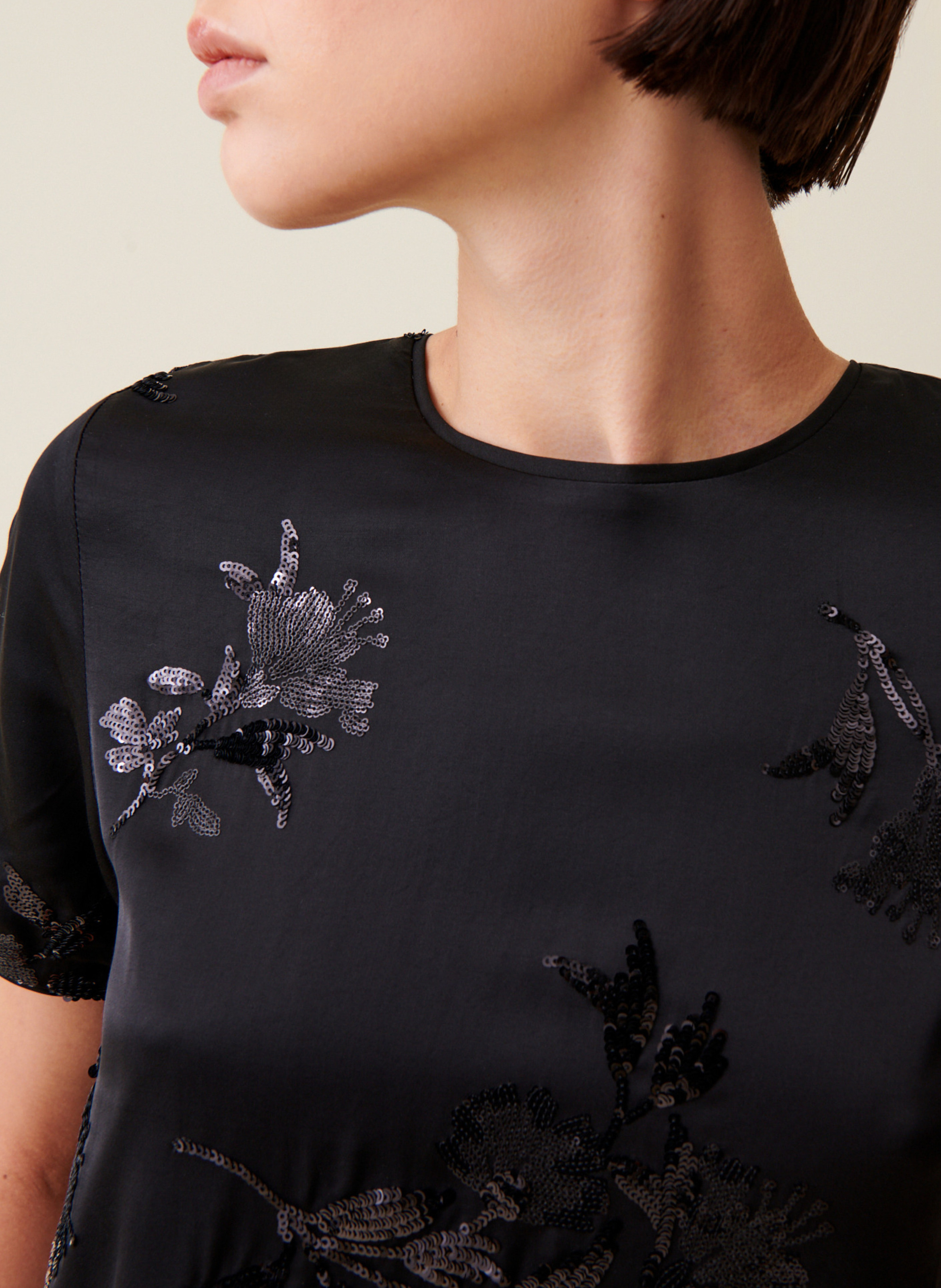 Top droit col rond CLAUDIE PIERLOT Noir