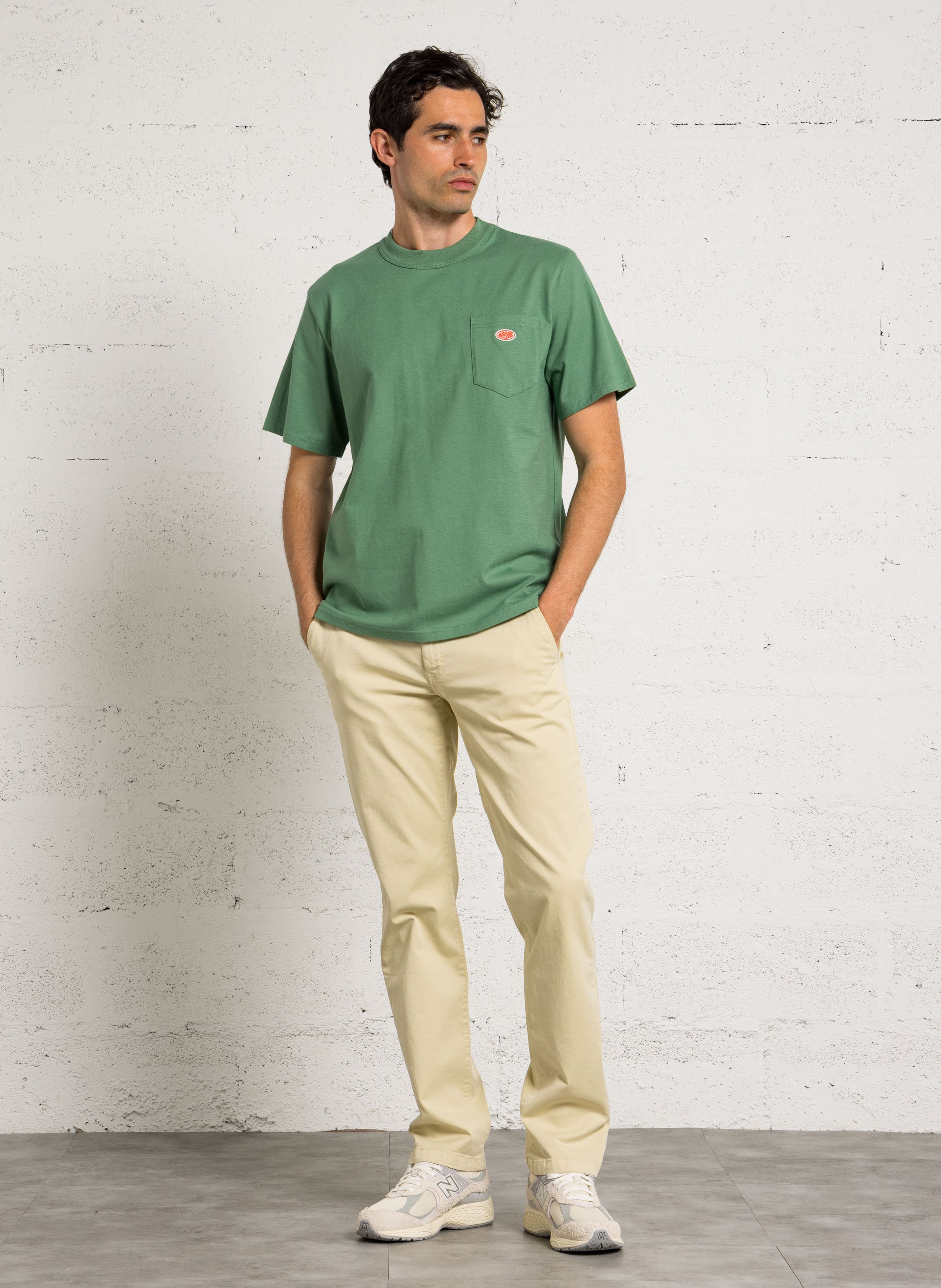 Pantalon chino uni en coton mélangé heritage ARMOR-LUX Beige